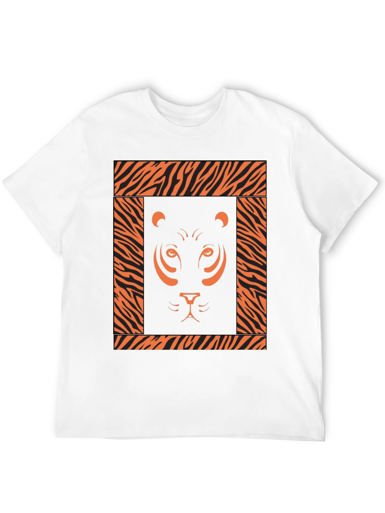 Black Tiger Graphic Print Black T-Shirt view 12