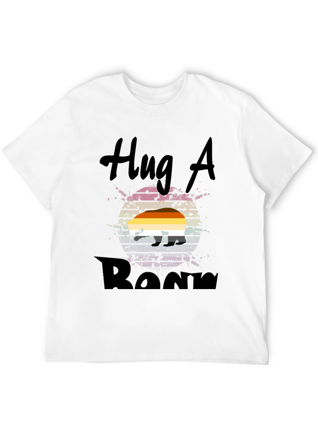 Black Hug A Bear Pride T-Shirt view 12