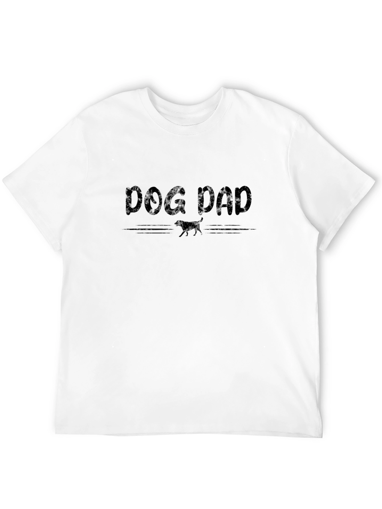 Black Dog Dad T-Shirt -  Men's Short Sleeve Crew Neck view 12