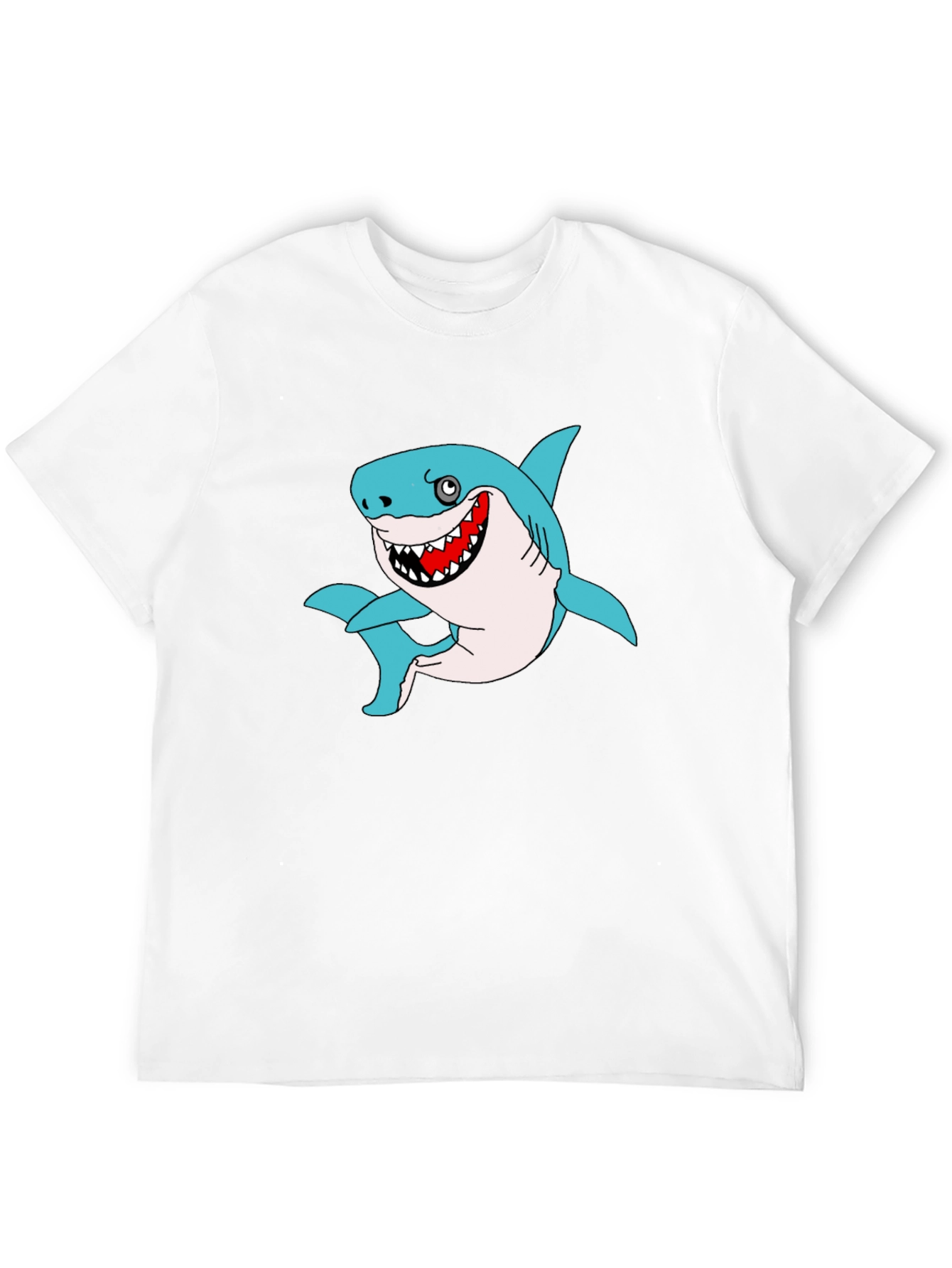 Black Funny Shark Graphic Black T-Shirt view 12