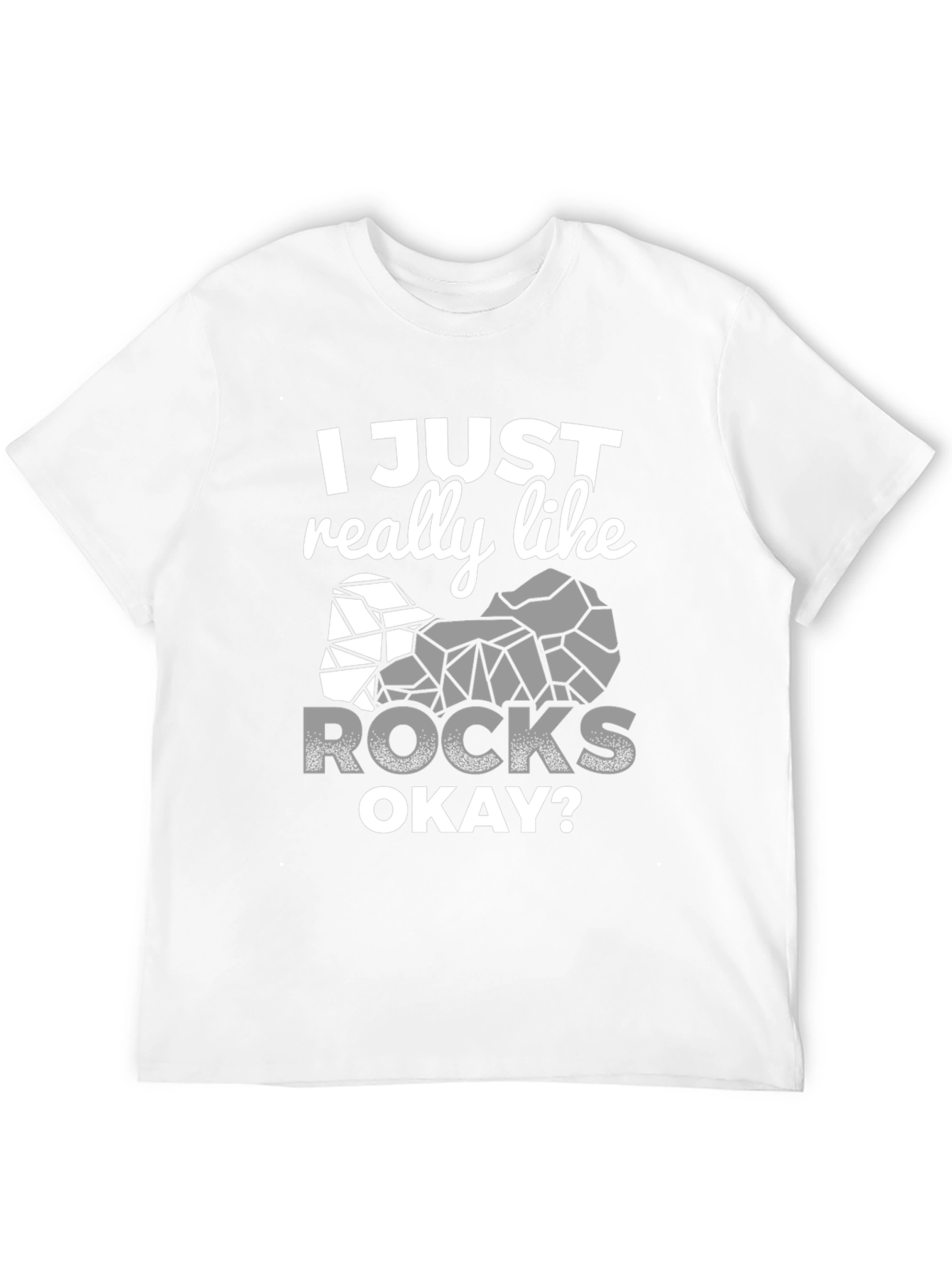 Black I Just Really Like Rocks T-Shirt view 12