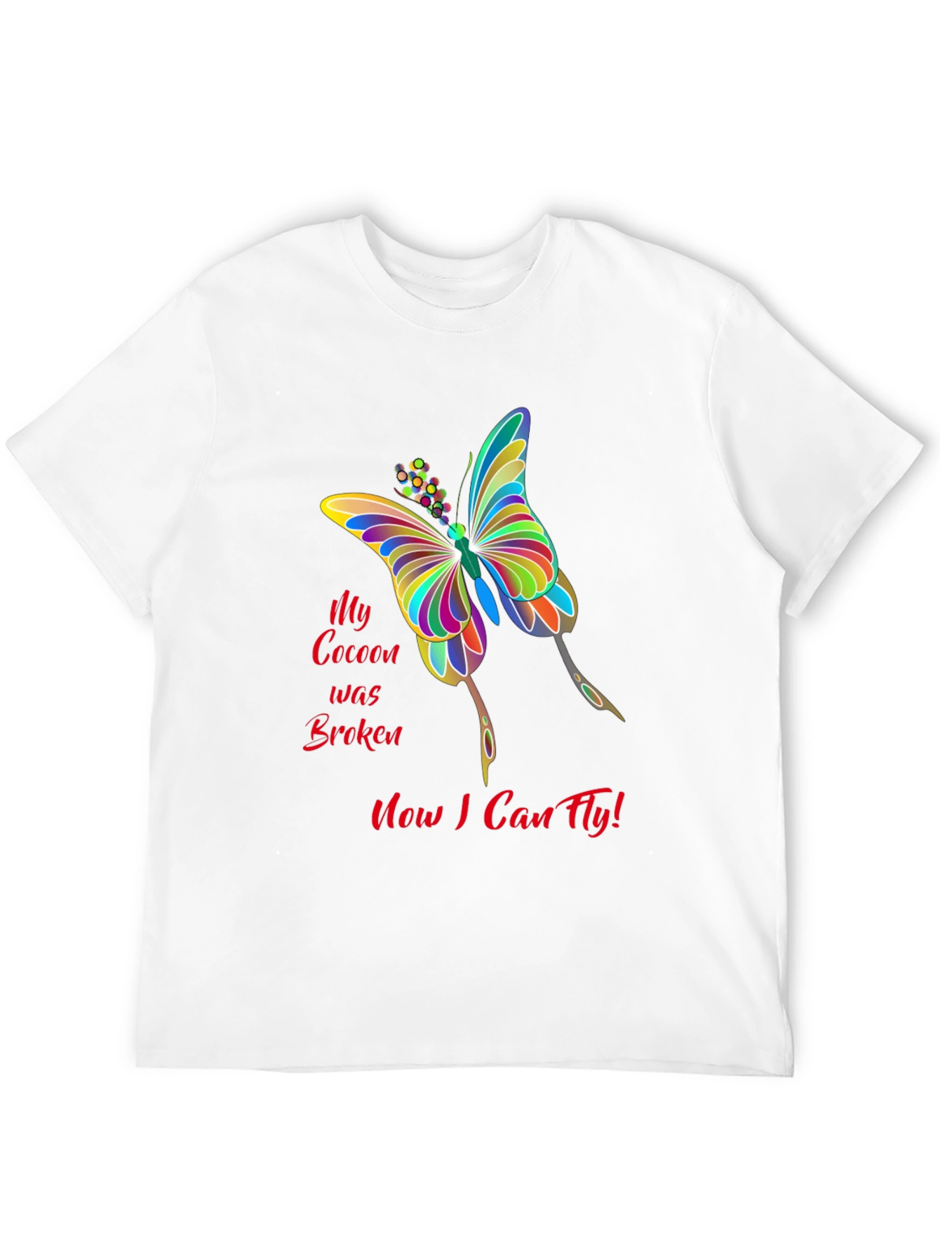 Black Butterfly Freedom Tee: "Now I Can Fly!" view 12