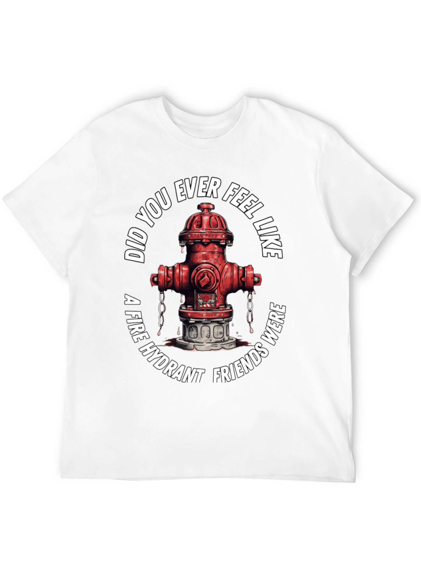 Black Fire Hydrant Friends T-Shirt view 12
