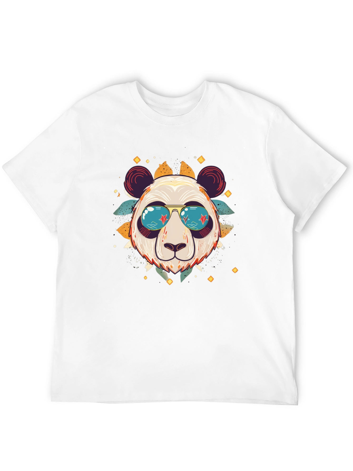Black Cool Panda Graphic Tee view 12