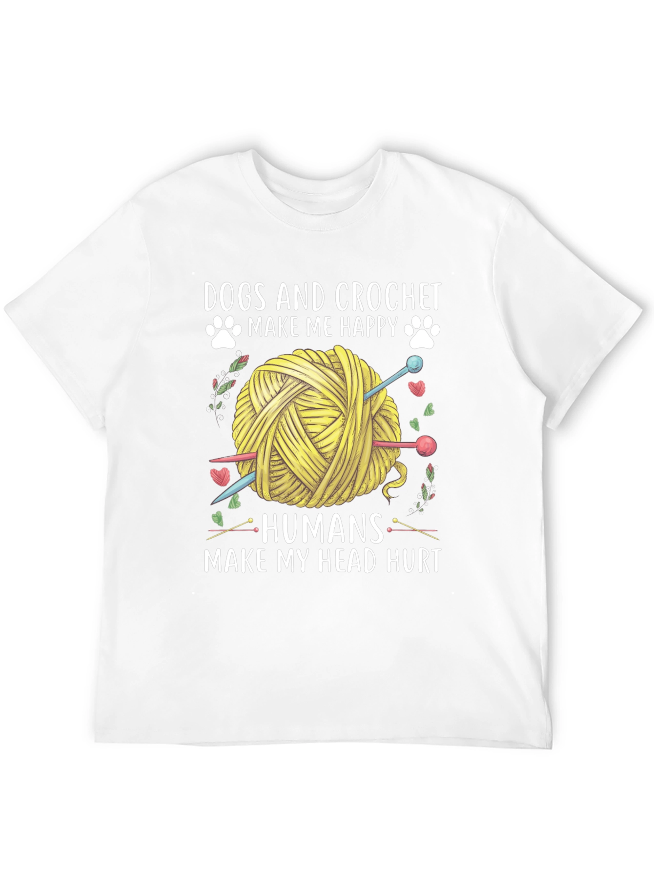 Black Dogs & Crochet Make Me Happy T-Shirt view 12