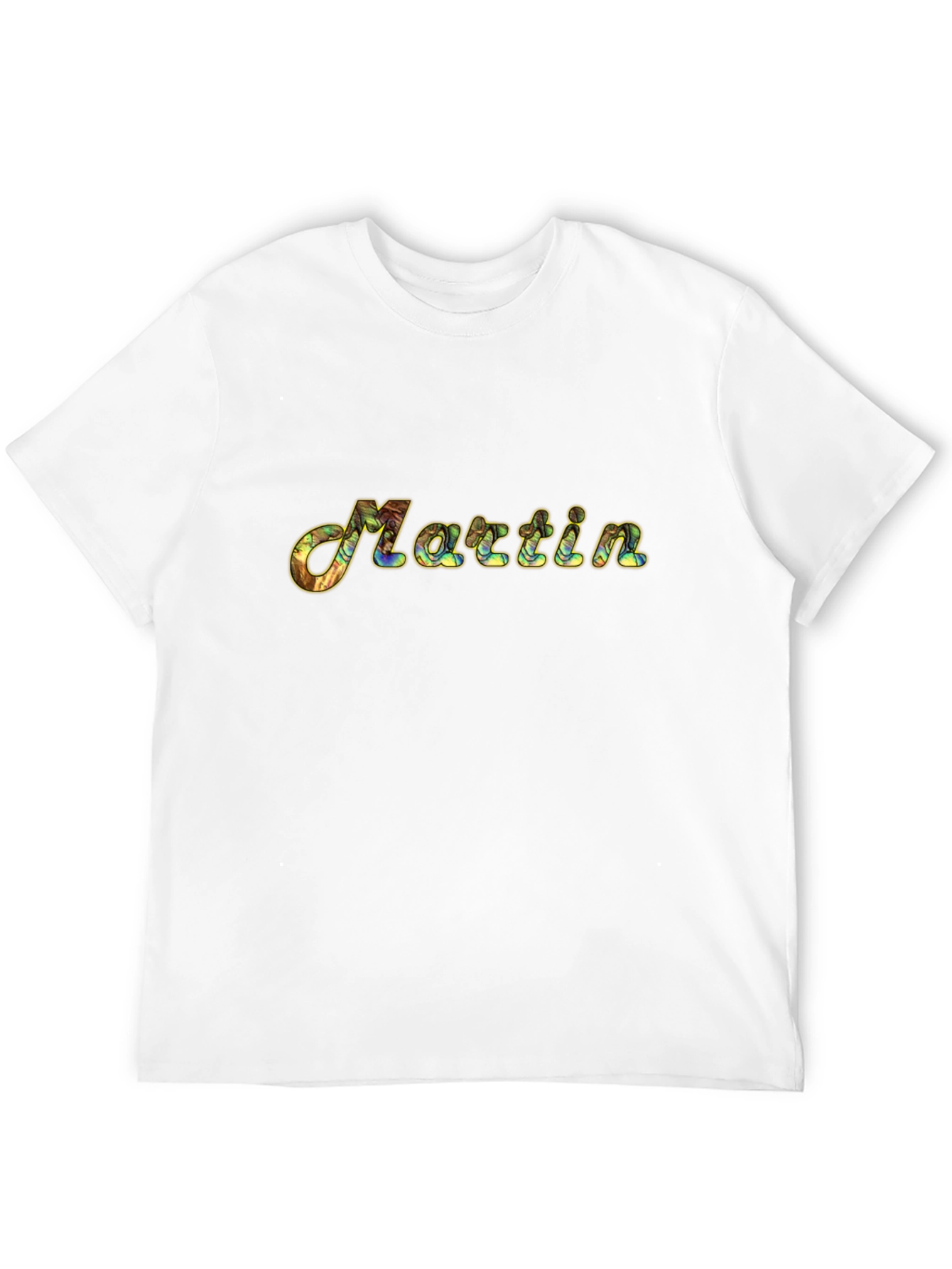 Black Martin Personalized Graphic Print Black T-Shirt view 12