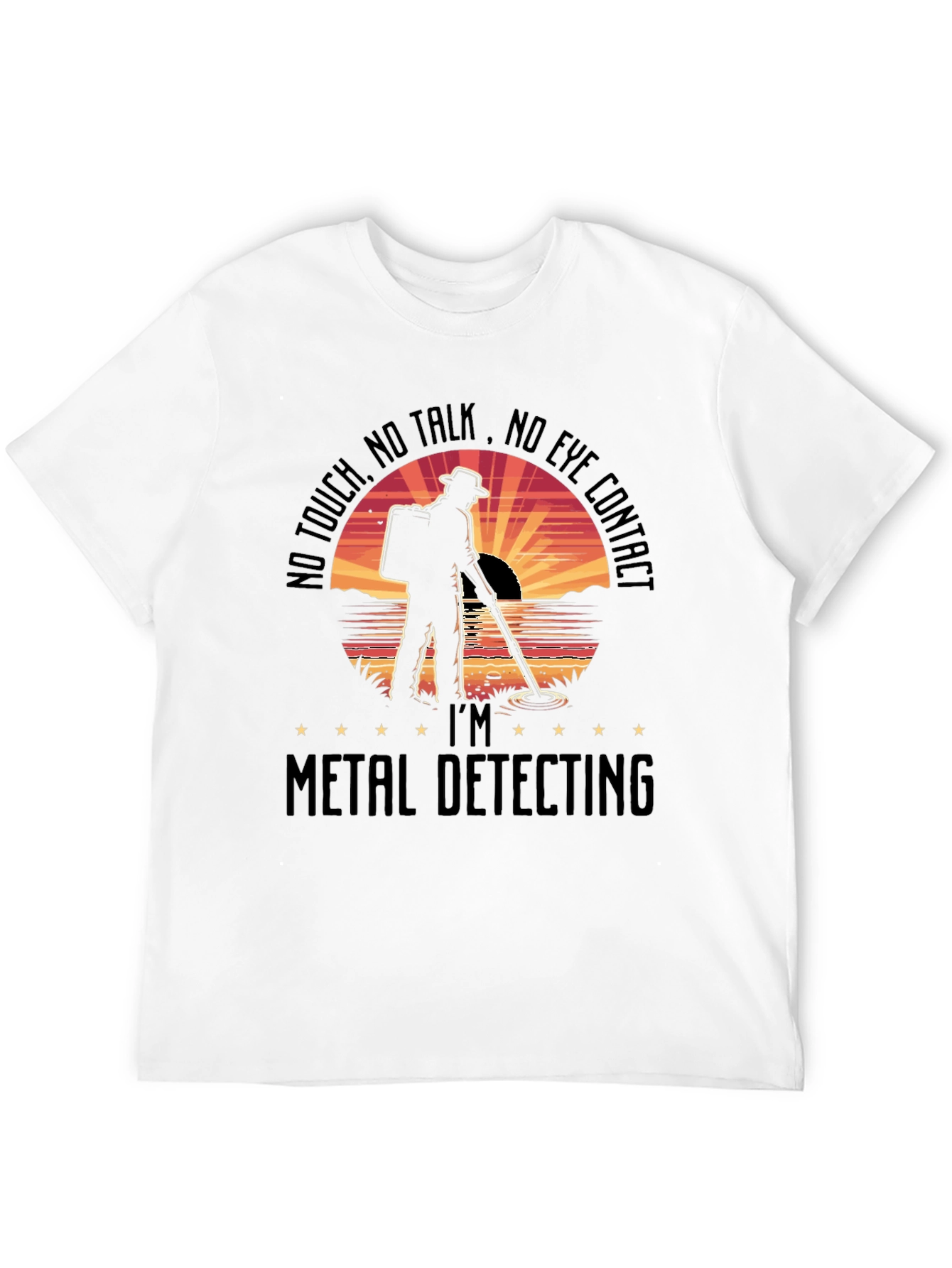 Black Metal Detecting T-Shirt - No Touch, No Talk, No Eye Contact view 12