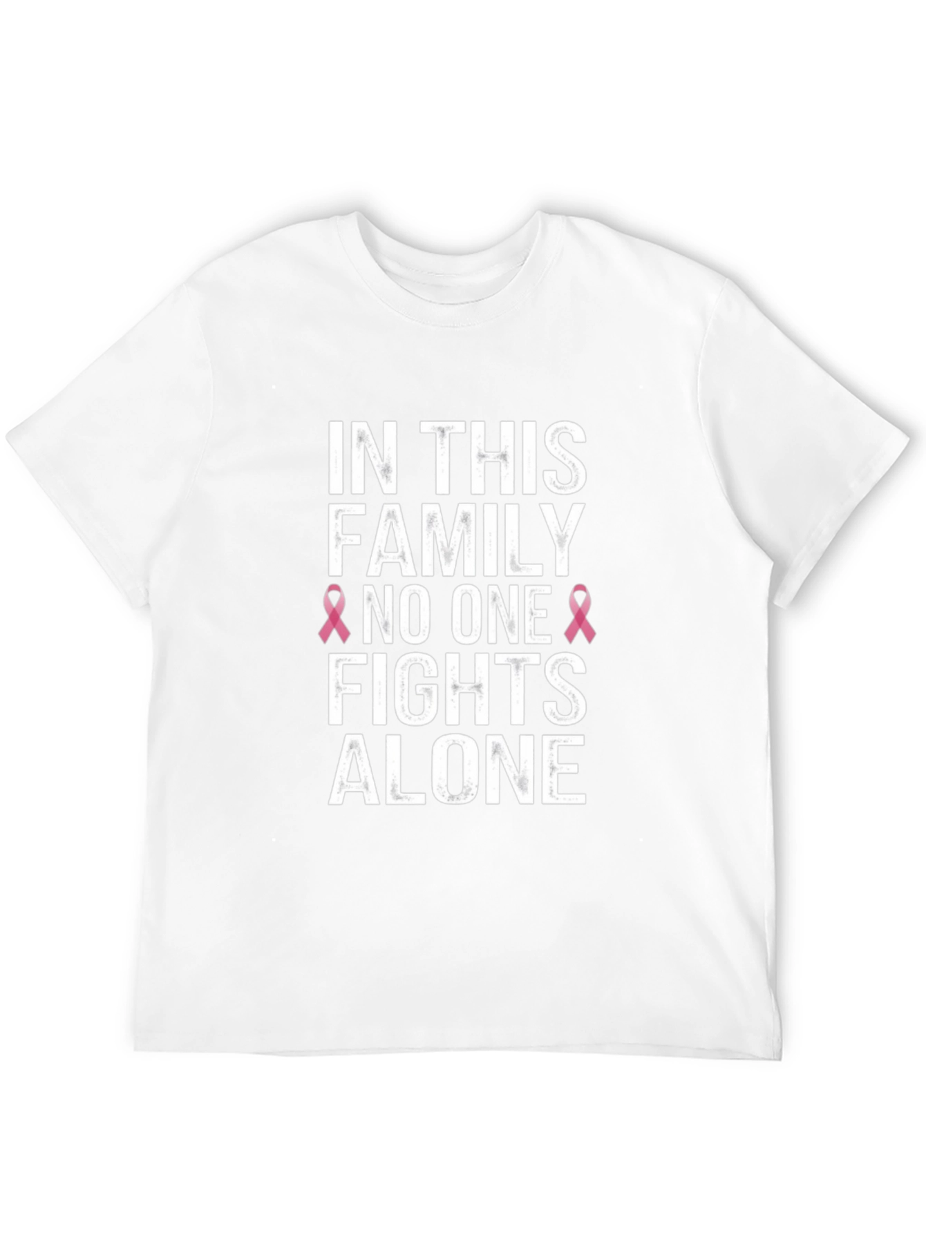 Black Breast Cancer Awareness T-Shirt - "No One Fights Alone" view 12