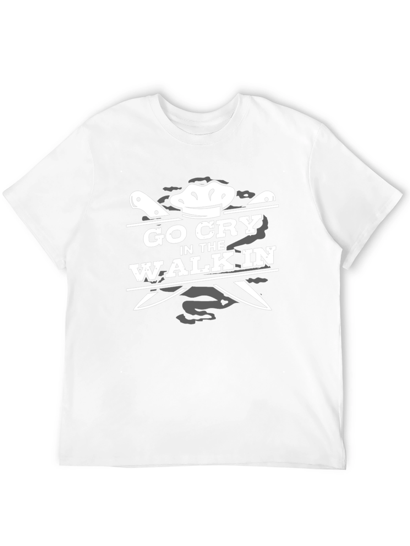 Black Go Cry in the Walk-In Chef T-Shirt view 12