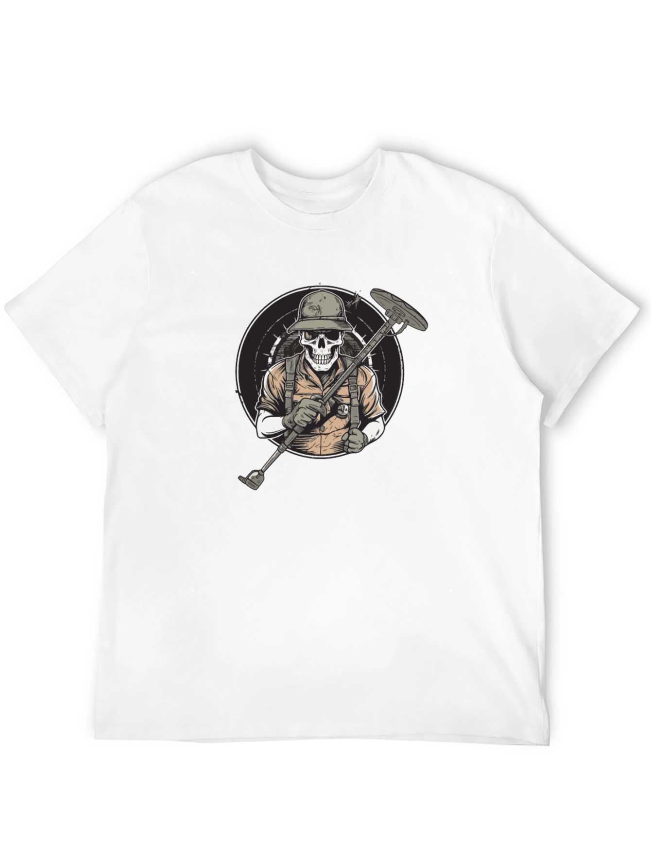 Black Skull Metal Detector T-Shirt view 12