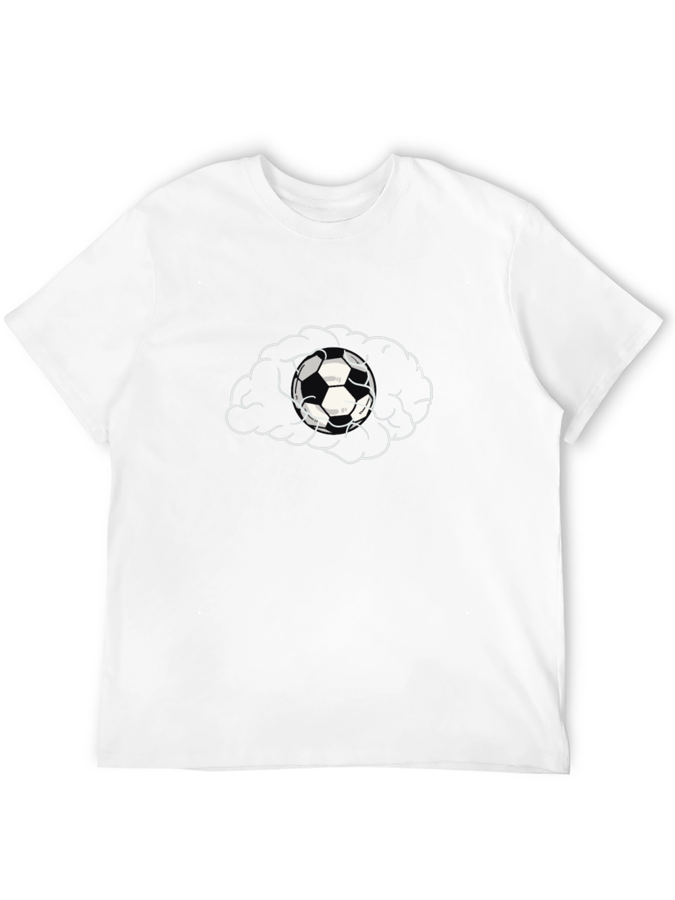 Black Brain Soccer T-Shirt - Black view 12