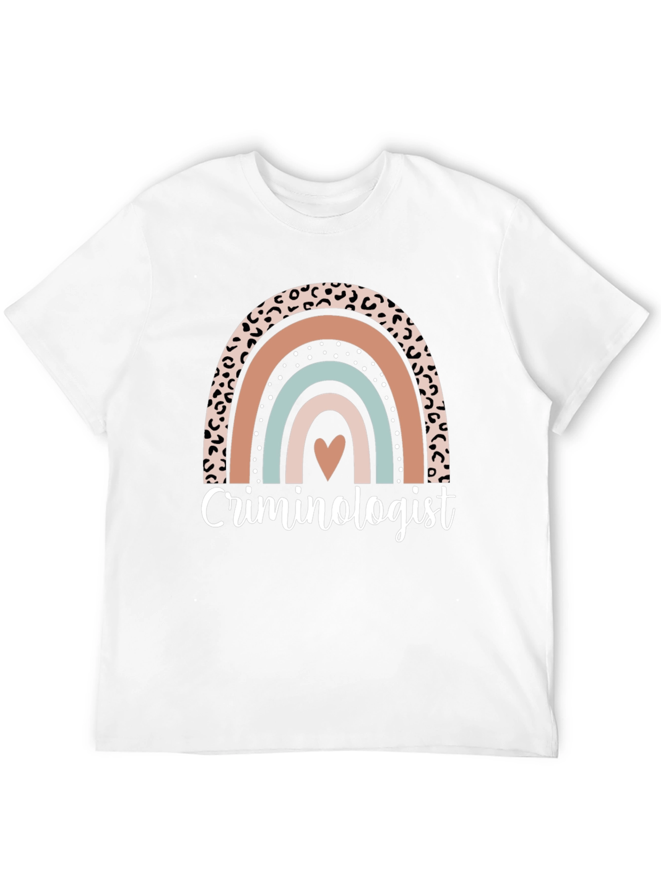 Black Criminologist Rainbow Graphic T-Shirt view 12