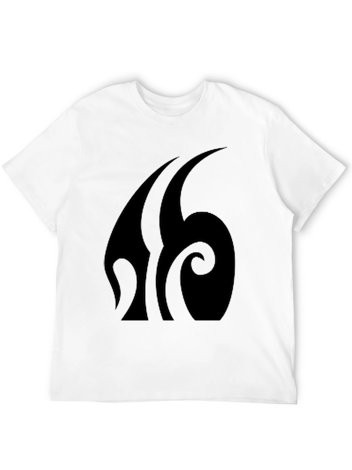 Black Black Graphic Tee - Abstract Swirl Design view 12