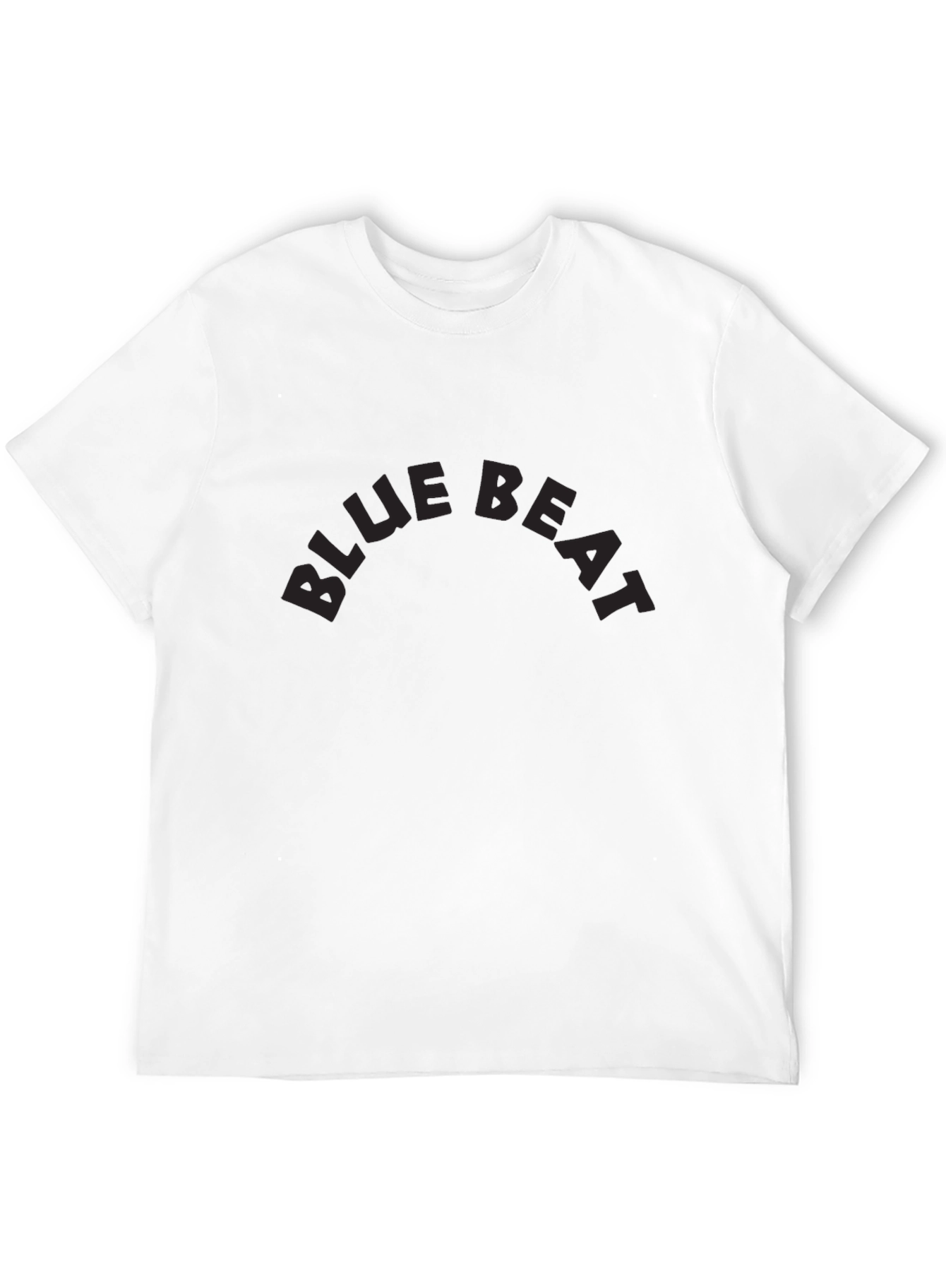 Black Blue Beat Graphic T-Shirt - Black Crew Neck Tee view 12