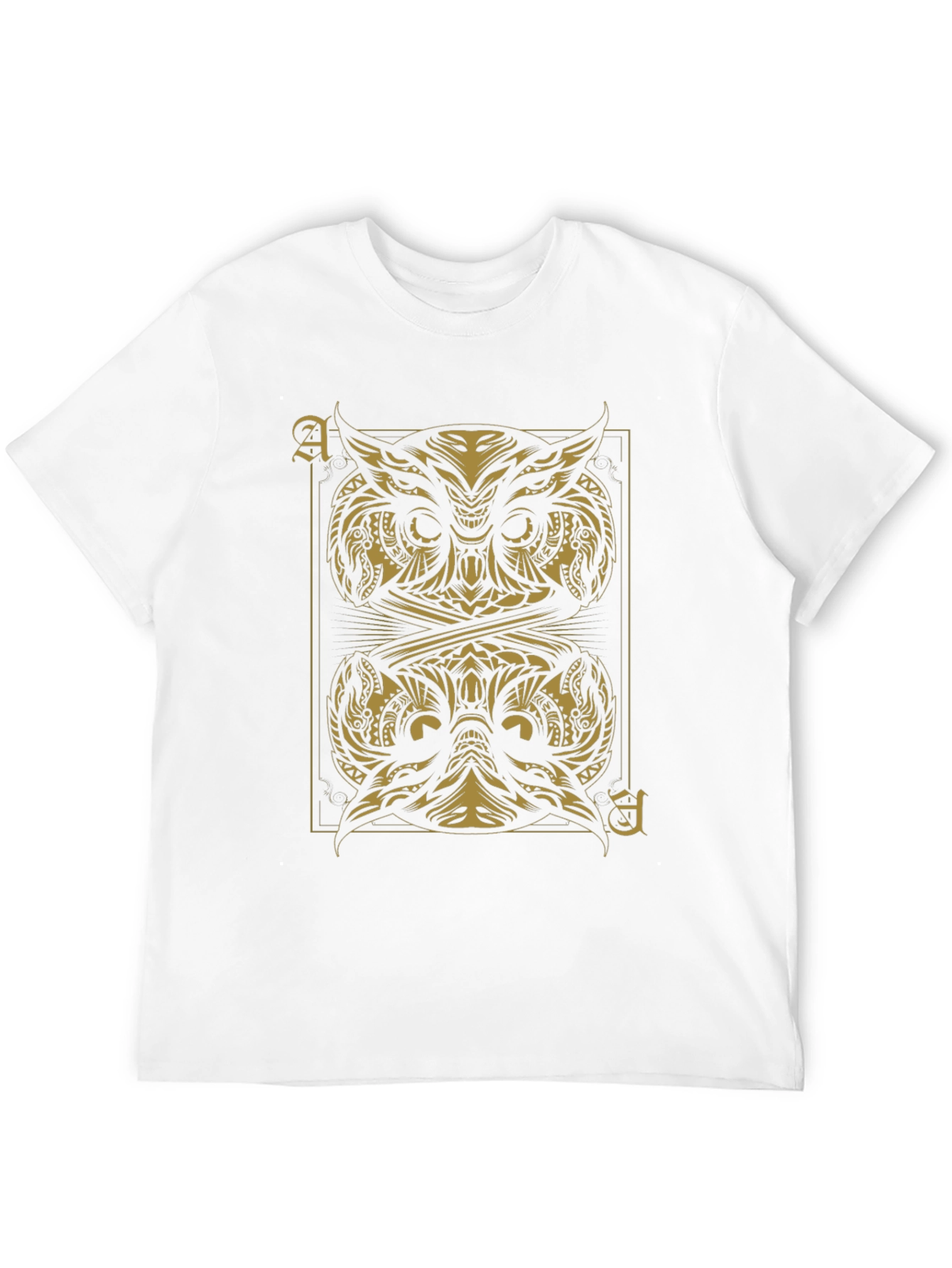 Black Ace of Owls Graphic Tee - Black Cotton T-Shirt view 12