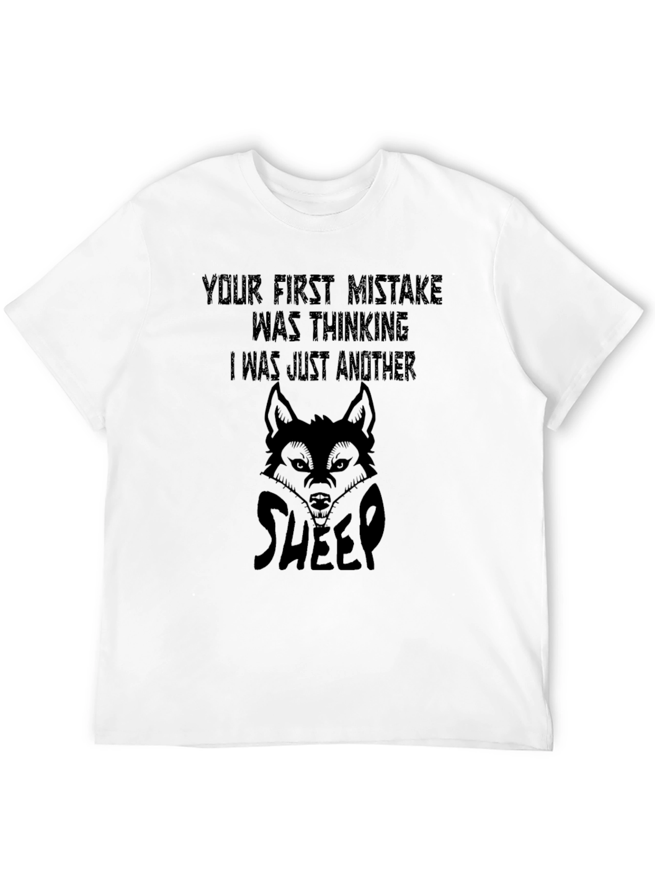 Black Wolf in Sheep's Clothing Graphic Tee - Black view 12