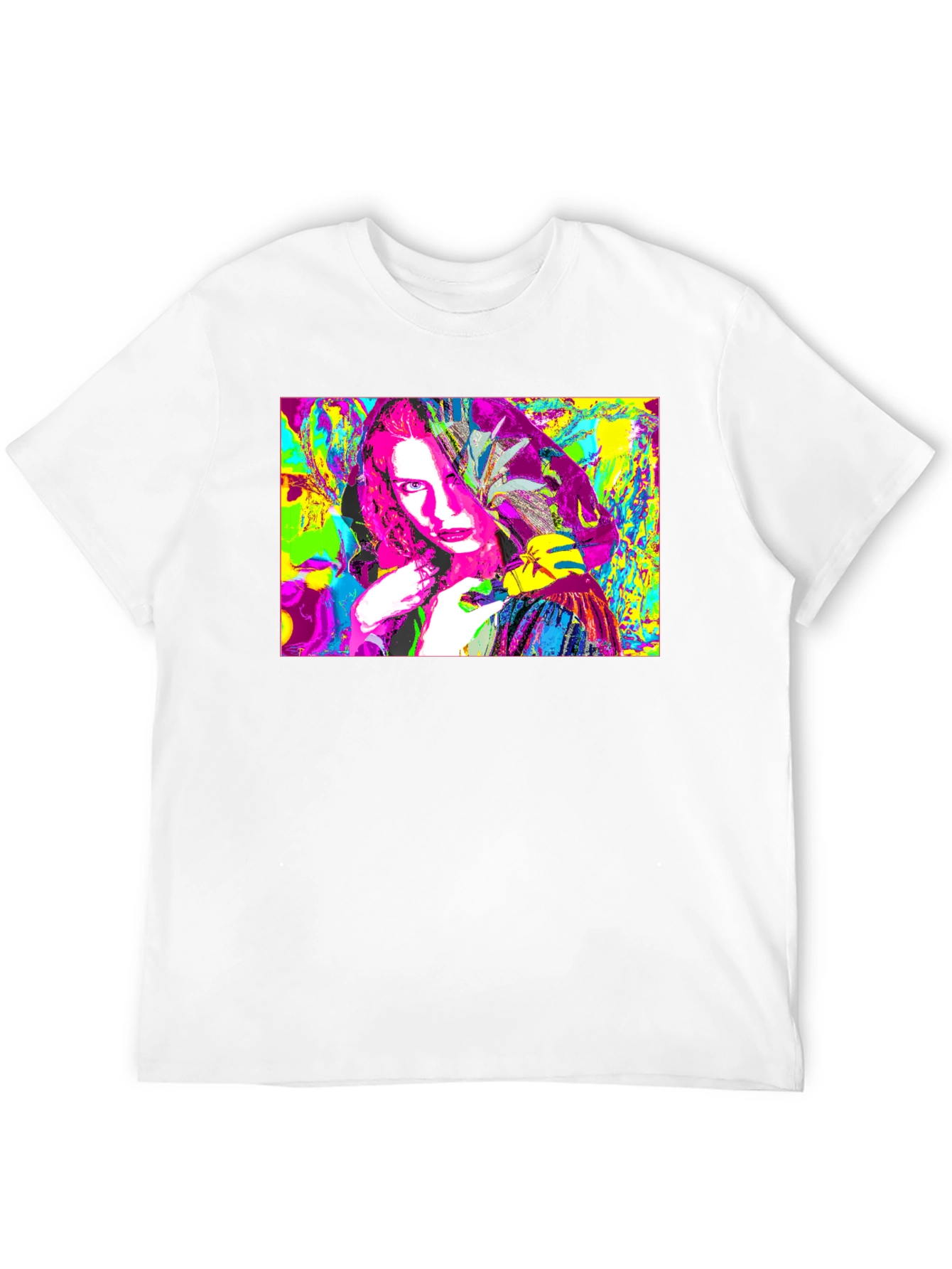 Black Abstract Pop Art Graphic Tee - Black Unisex T-Shirt view 12