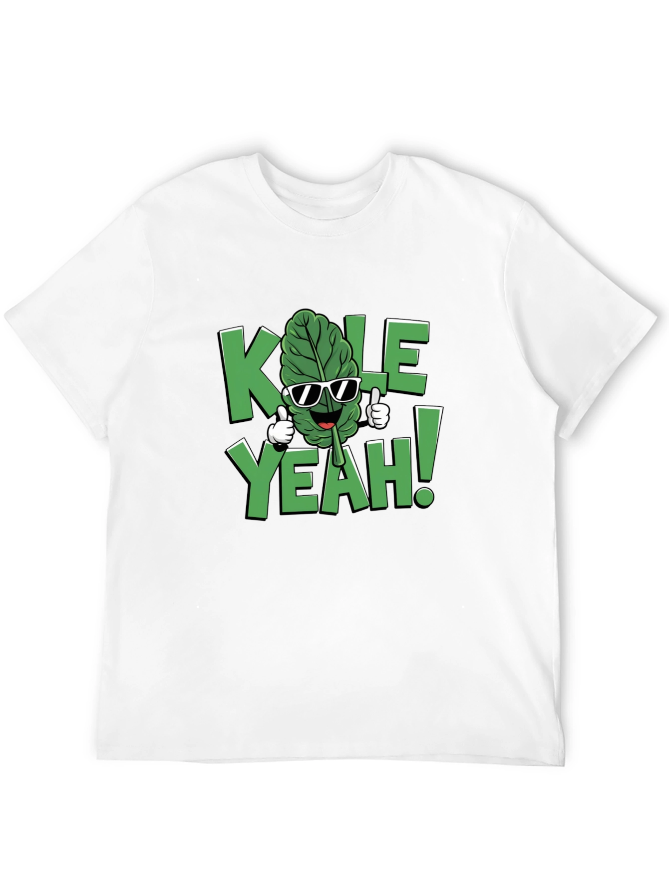 Black KALE YEAH! Graphic T-Shirt - Funny Vegan Tee view 12