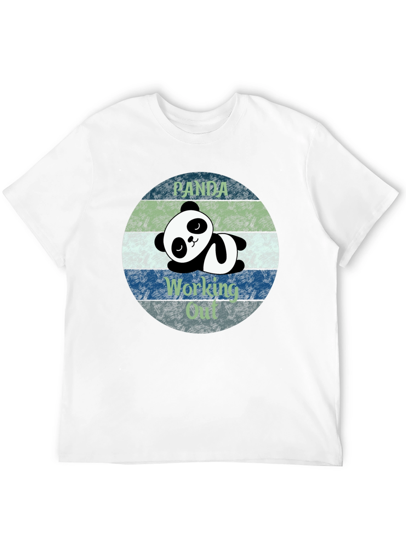 Black Panda Working Out Funny T-Shirt view 12