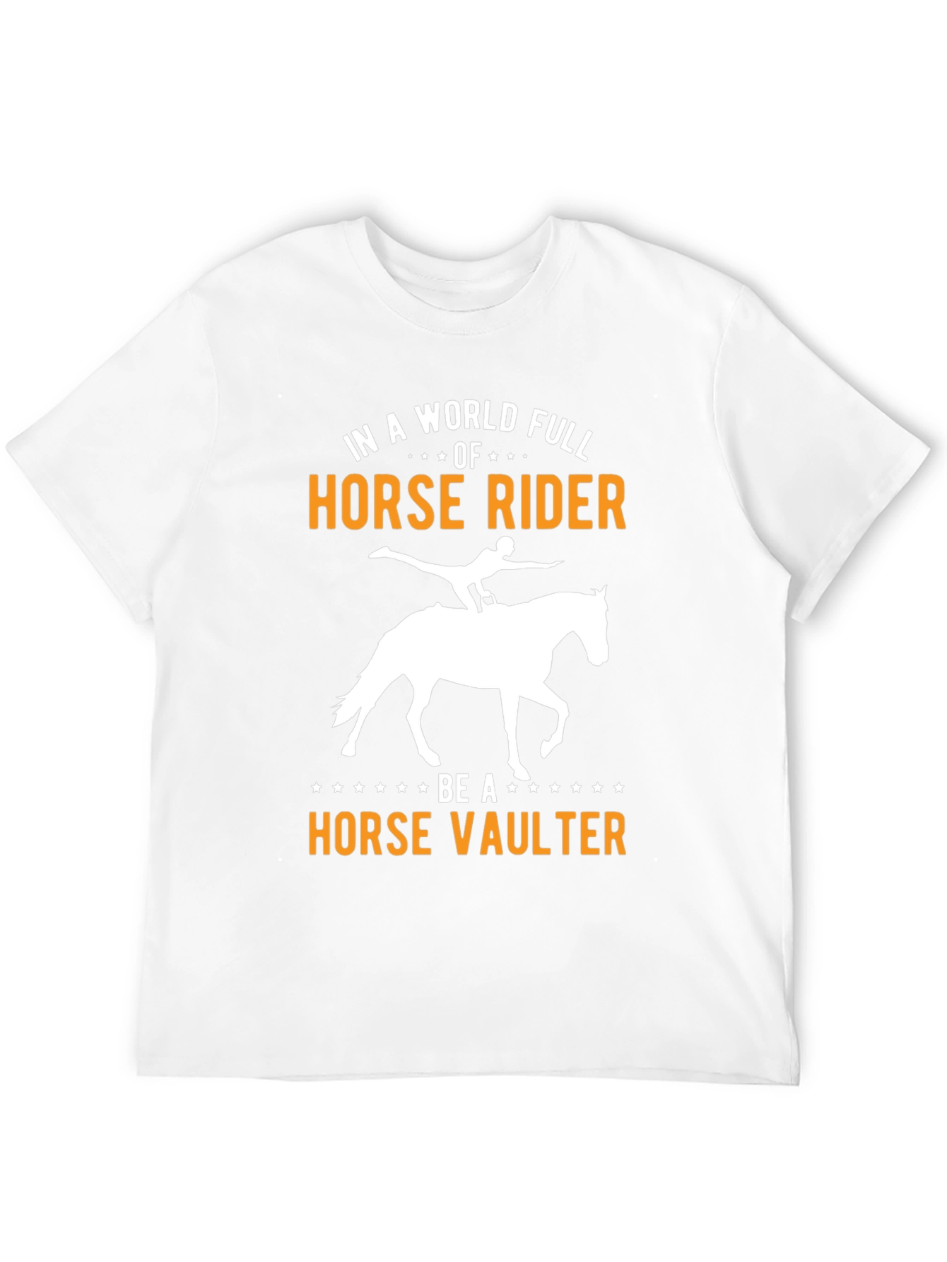Black Horse Rider vs Horse Vaulter Graphic T-Shirt view 12