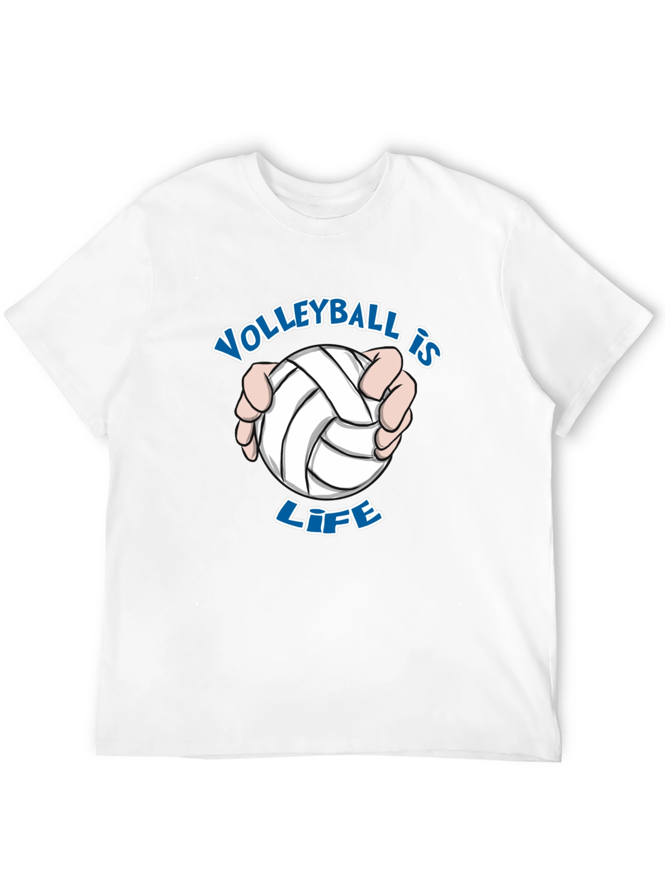 Black Volleyball is Life T-Shirt - Black Cotton Tee view 12