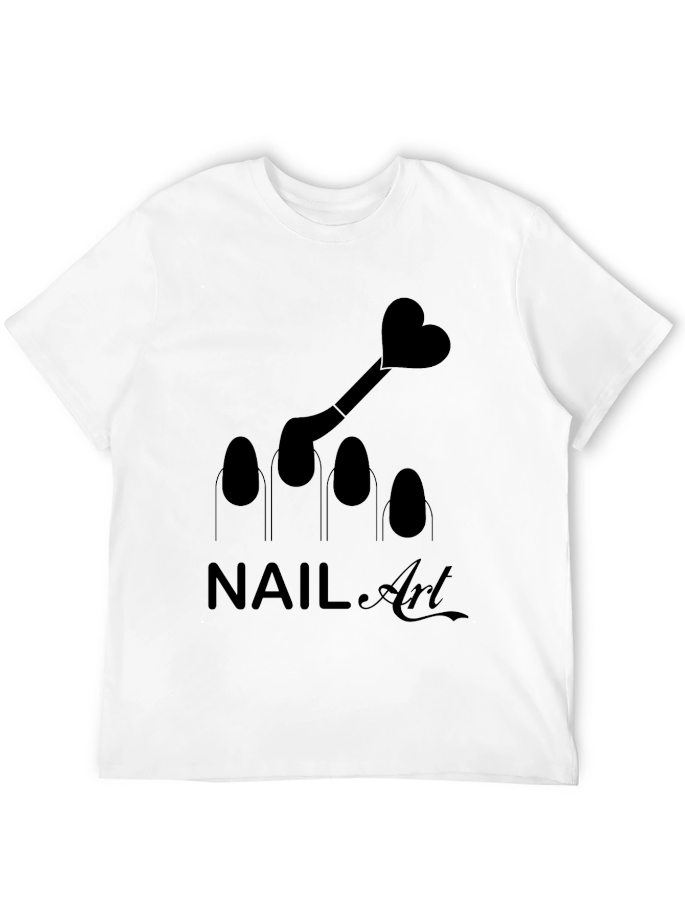 Black Nail Art T-Shirt - Unique Design for Beauty Lovers view 12