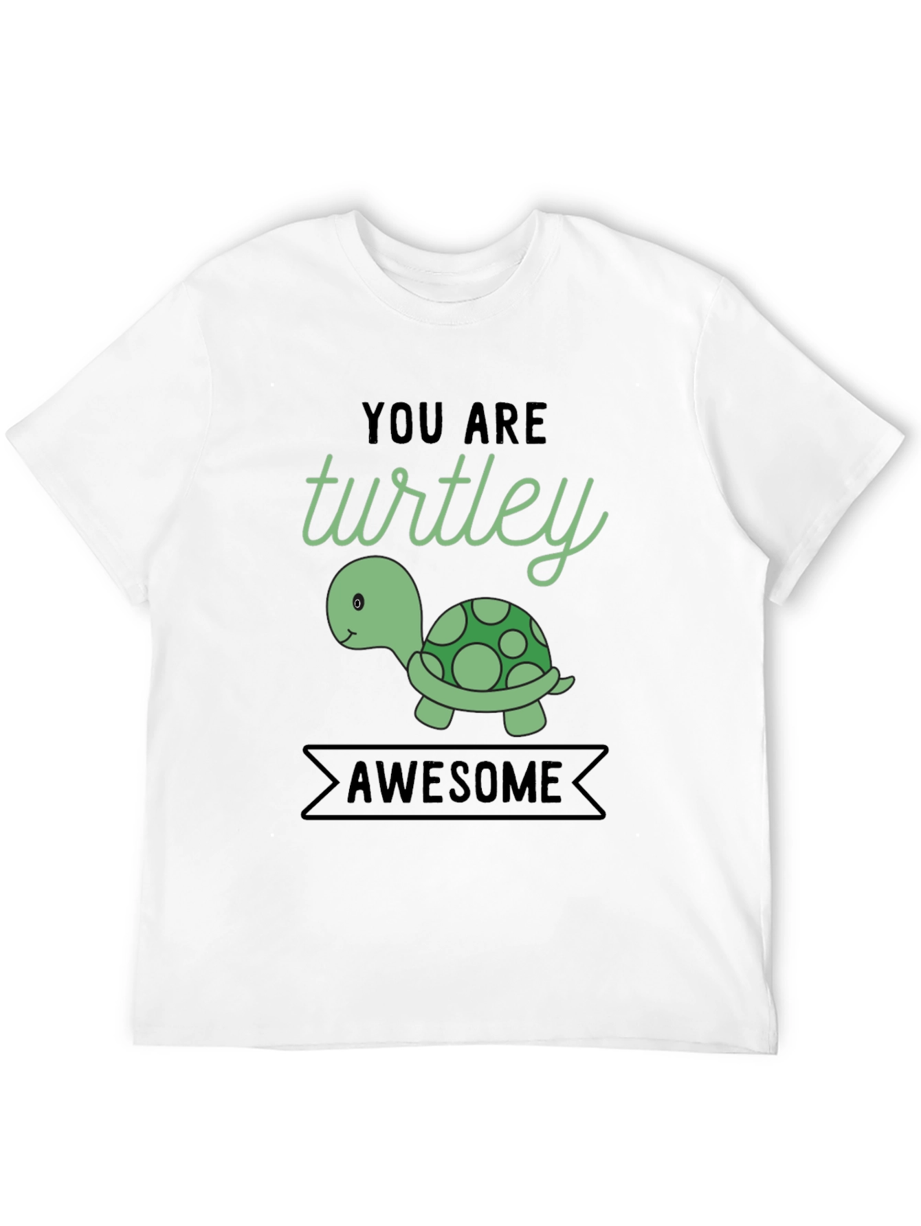 Black You are Turtley Awesome Graphic T-Shirt view 12