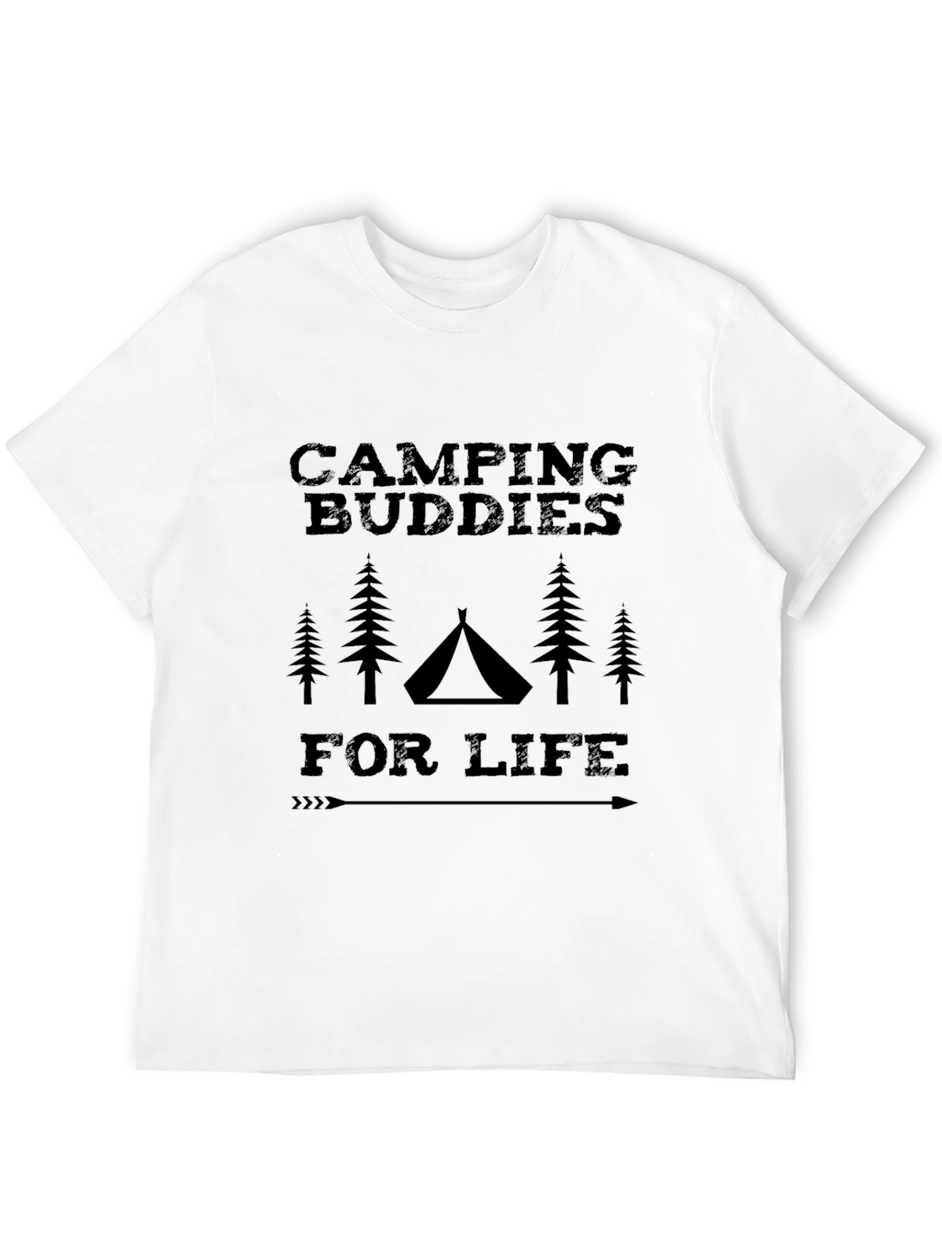 Black Camping Buddies For Life T-Shirt view 12