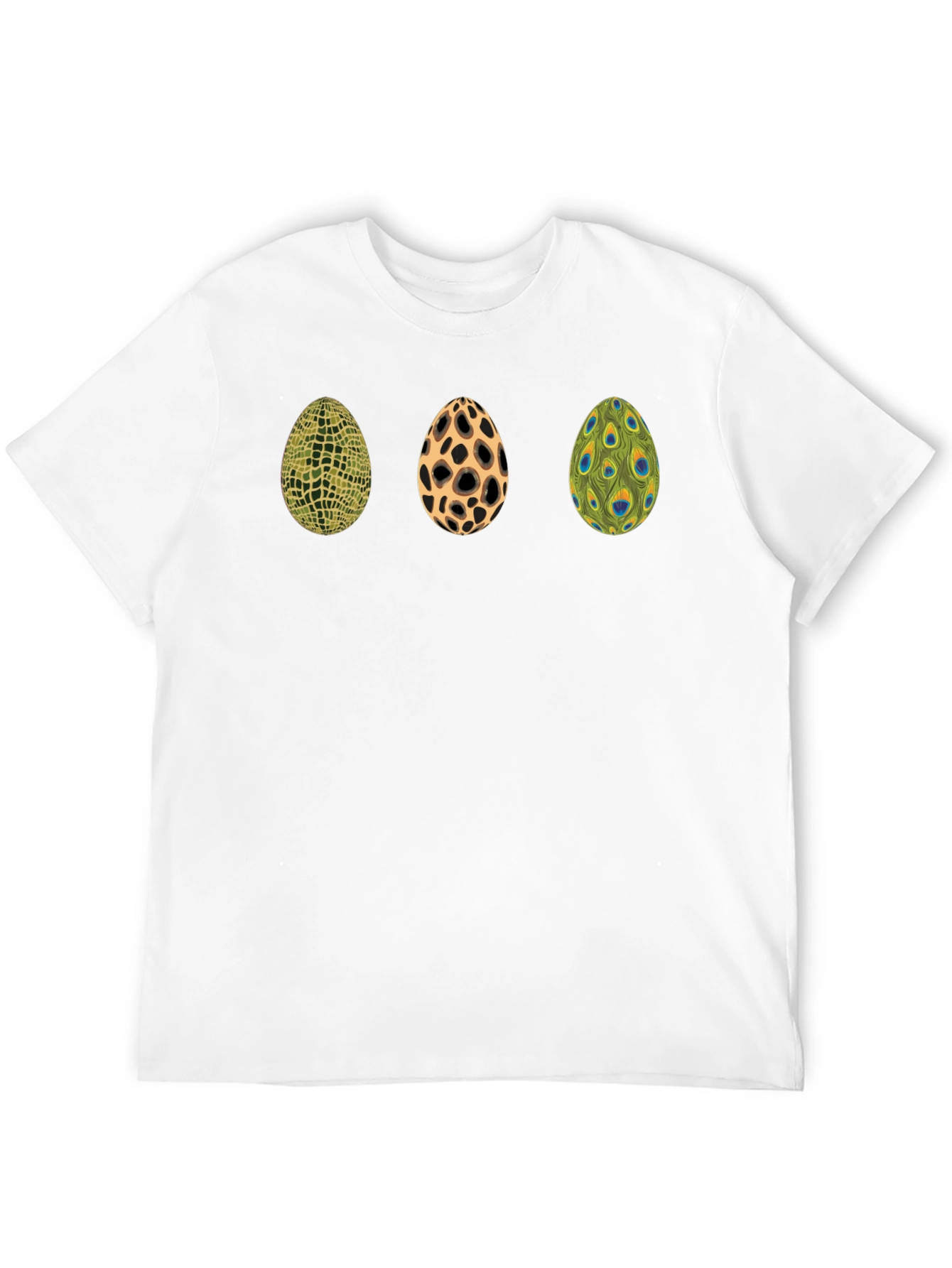 Black Novelty Egg Pattern Graphic T-Shirt view 12