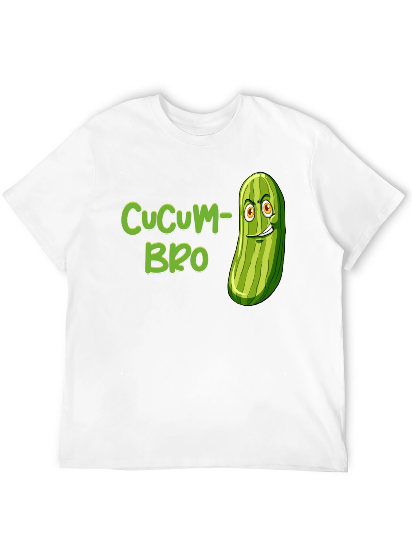 Black CuCUM-BRO Graphic Tee - Funny Cucumber Pun T-Shirt view 12