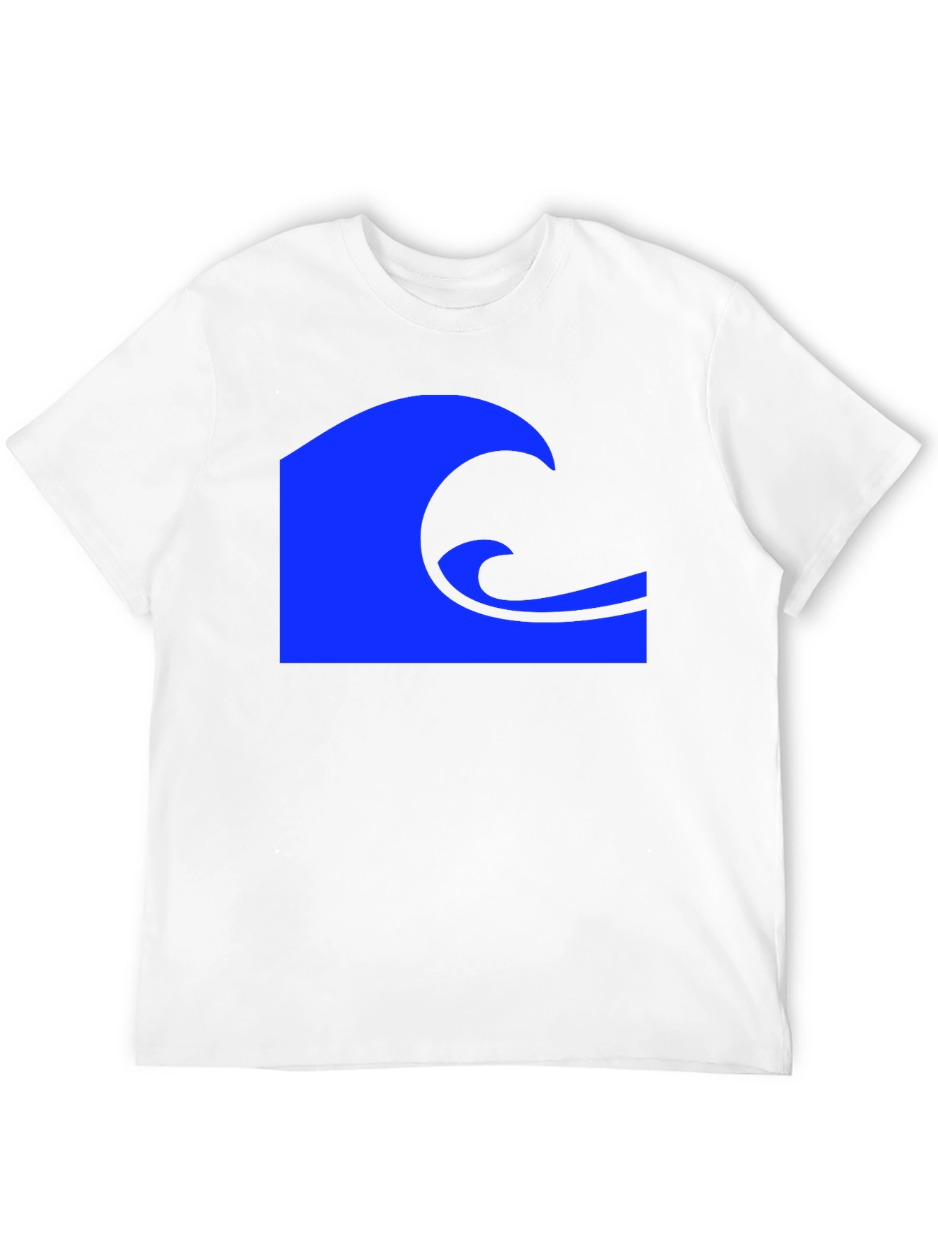 Black Blue Wave Graphic Black T-Shirt view 12