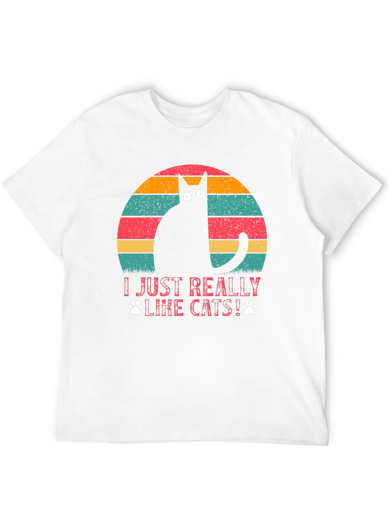 Black I Just Really Like Cats! T-Shirt view 12