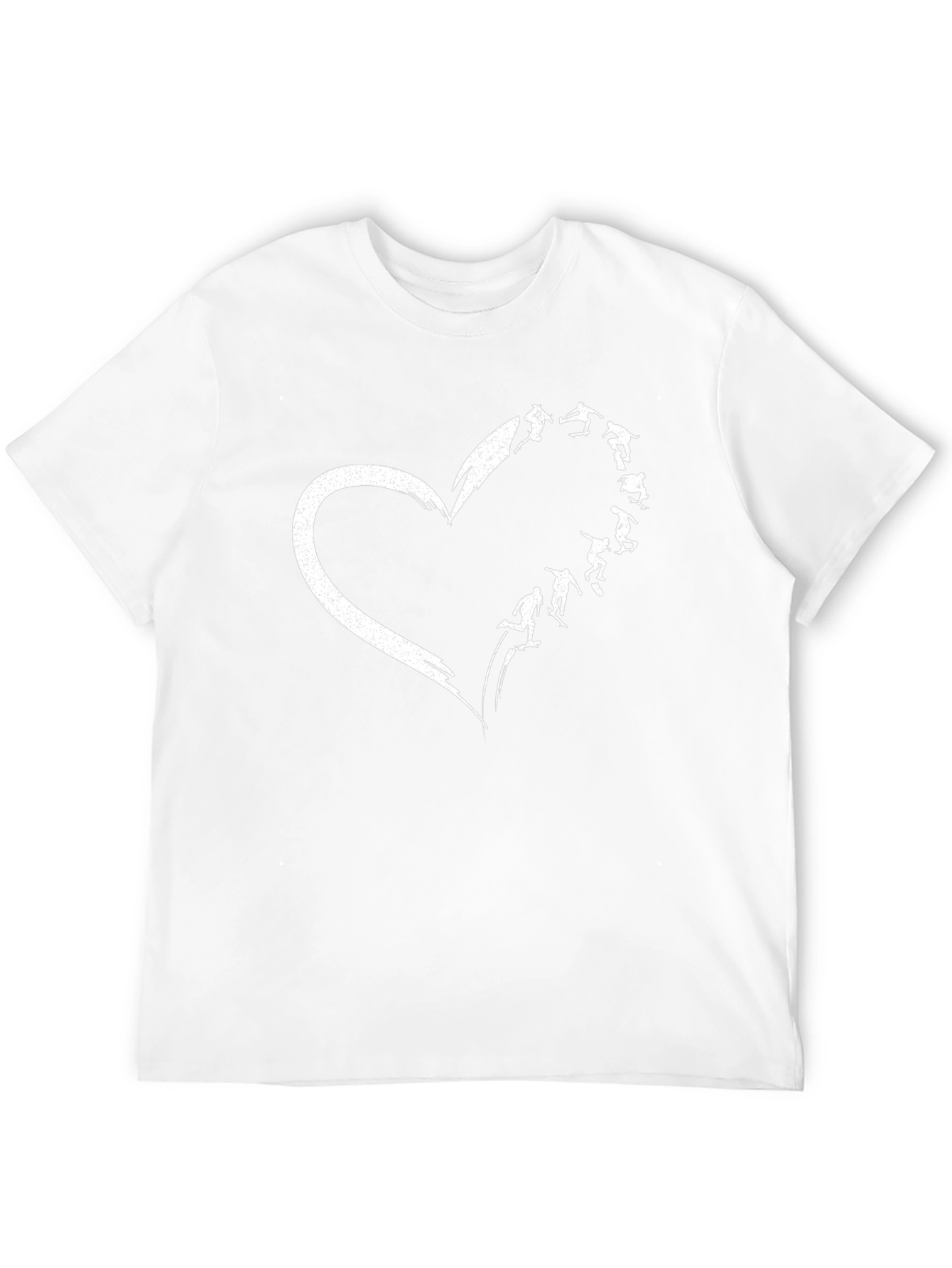 Black Skater Heart Tee - Cool Graphic T-Shirt view 12
