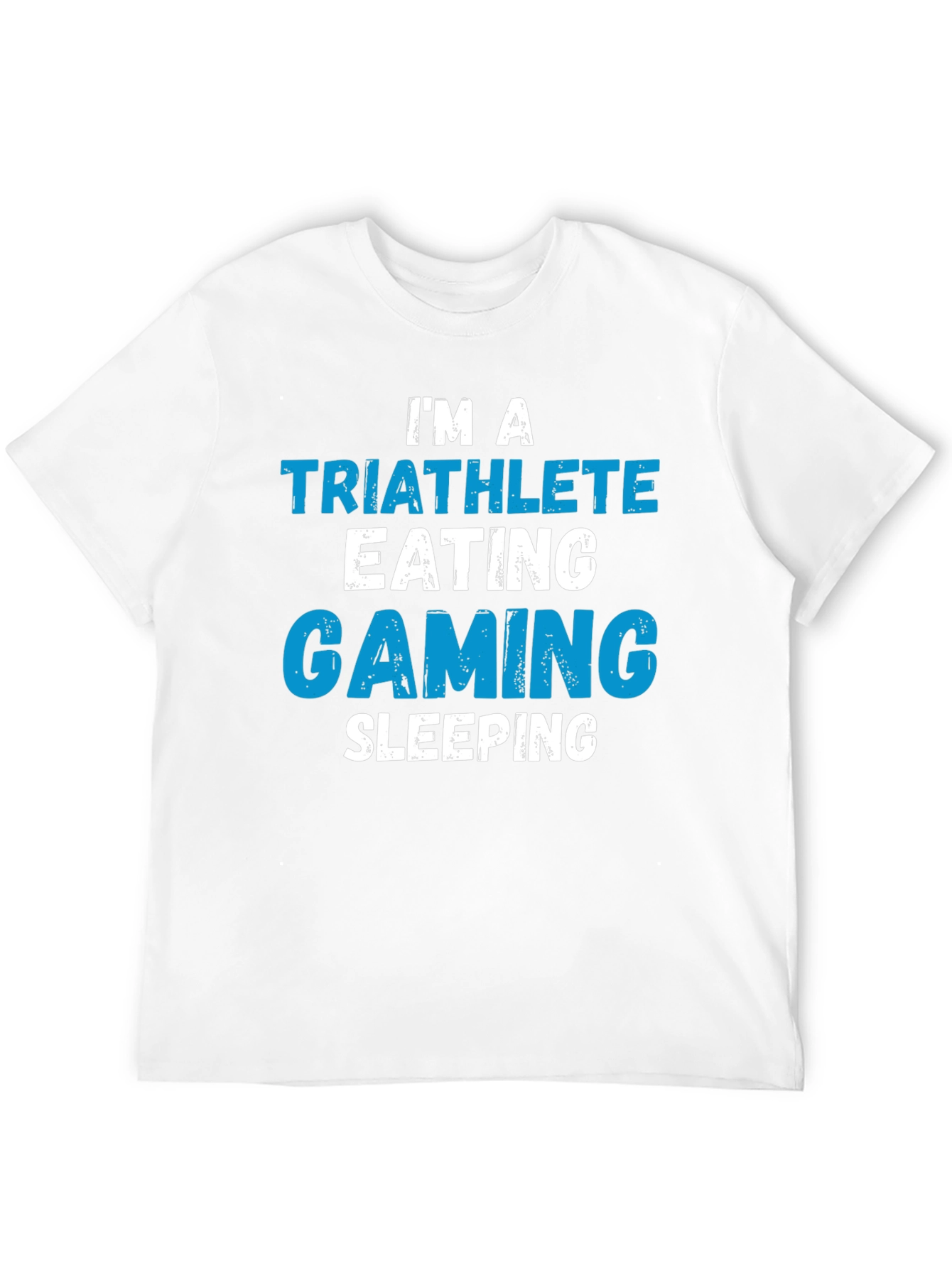 Black Triathlete Gaming Sleeping T-Shirt - Funny Sport Tee view 12
