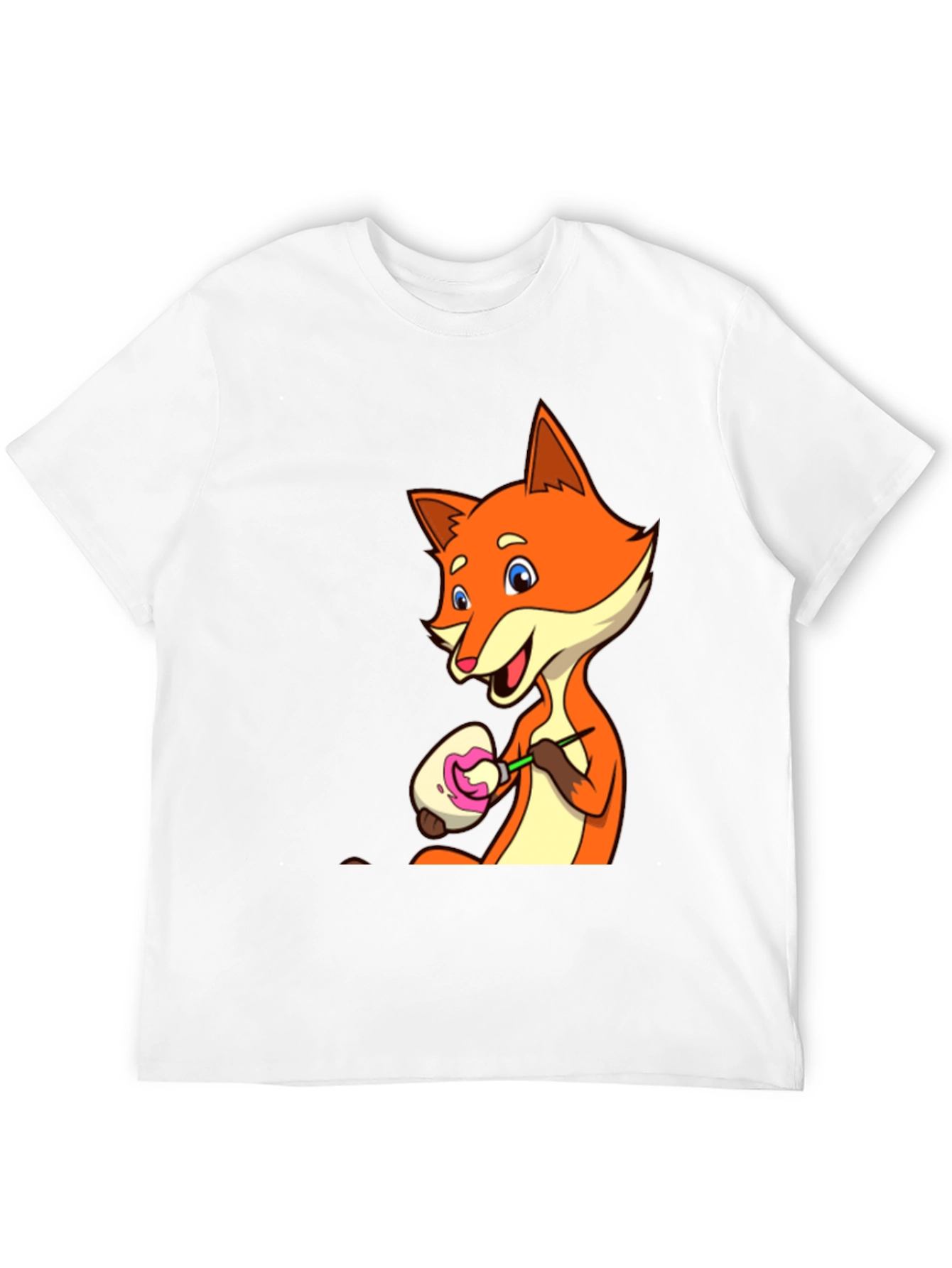 Black Fox Painting Easter Egg Graphic Tee view 12