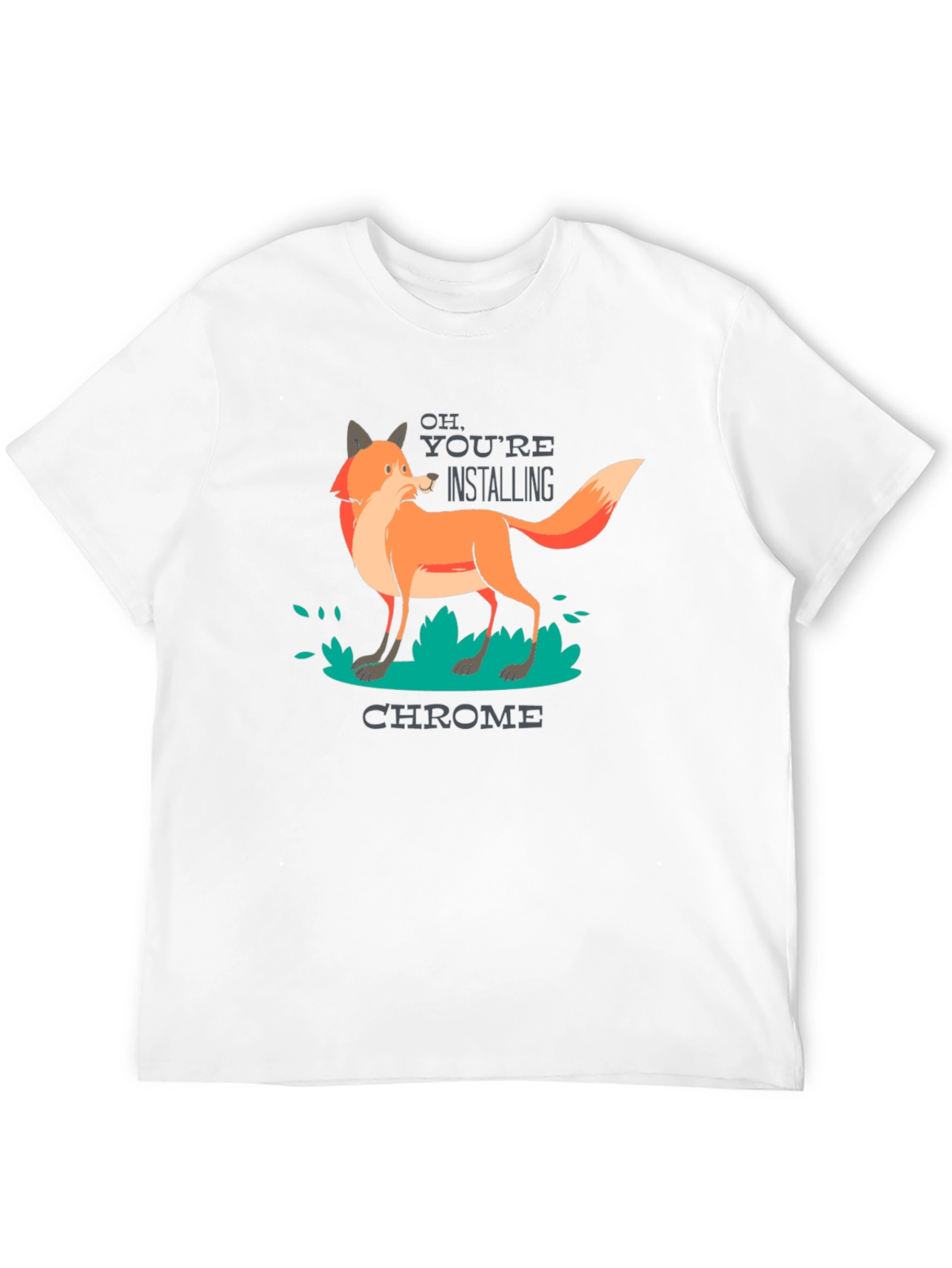 Black Funny Firefox Chrome T-Shirt view 12