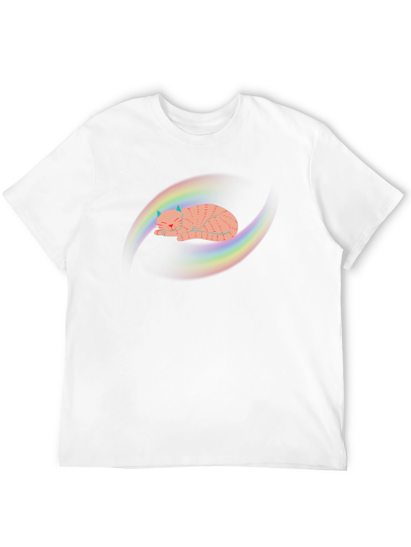 Black Rainbow Cat Graphic T-Shirt - Black view 12