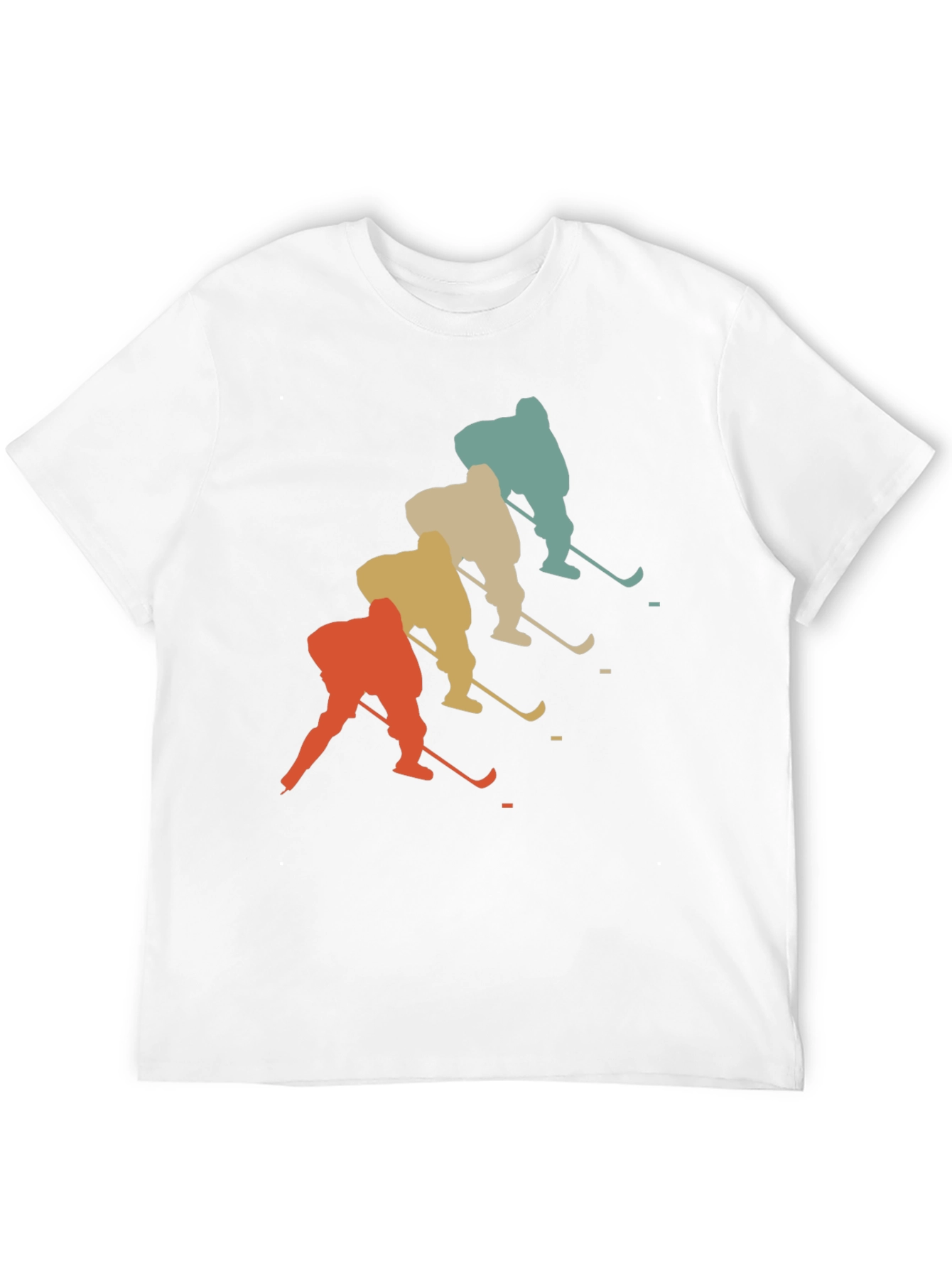 Black Vintage Hockey Player Graphic T-Shirt view 12