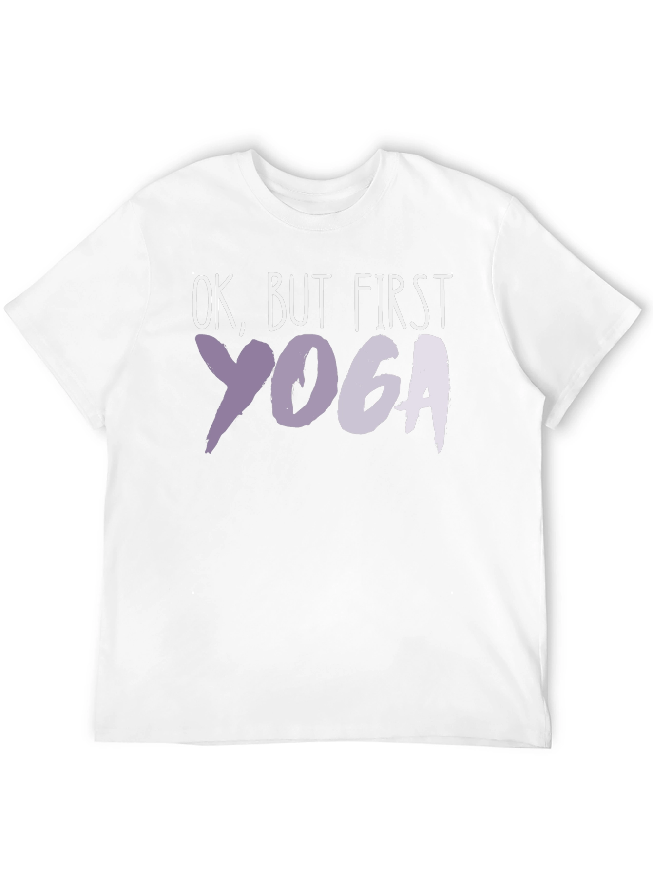 Black Ok, But First Yoga Black T-Shirt view 12