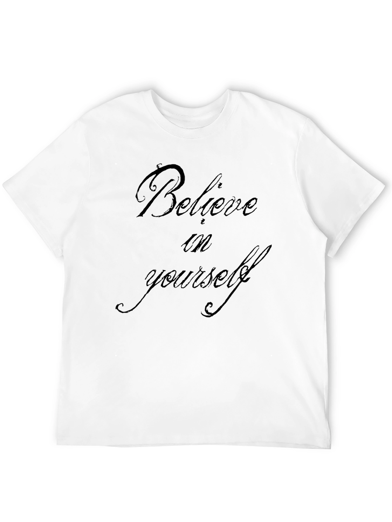 Black Believe in Yourself Black T-Shirt view 12