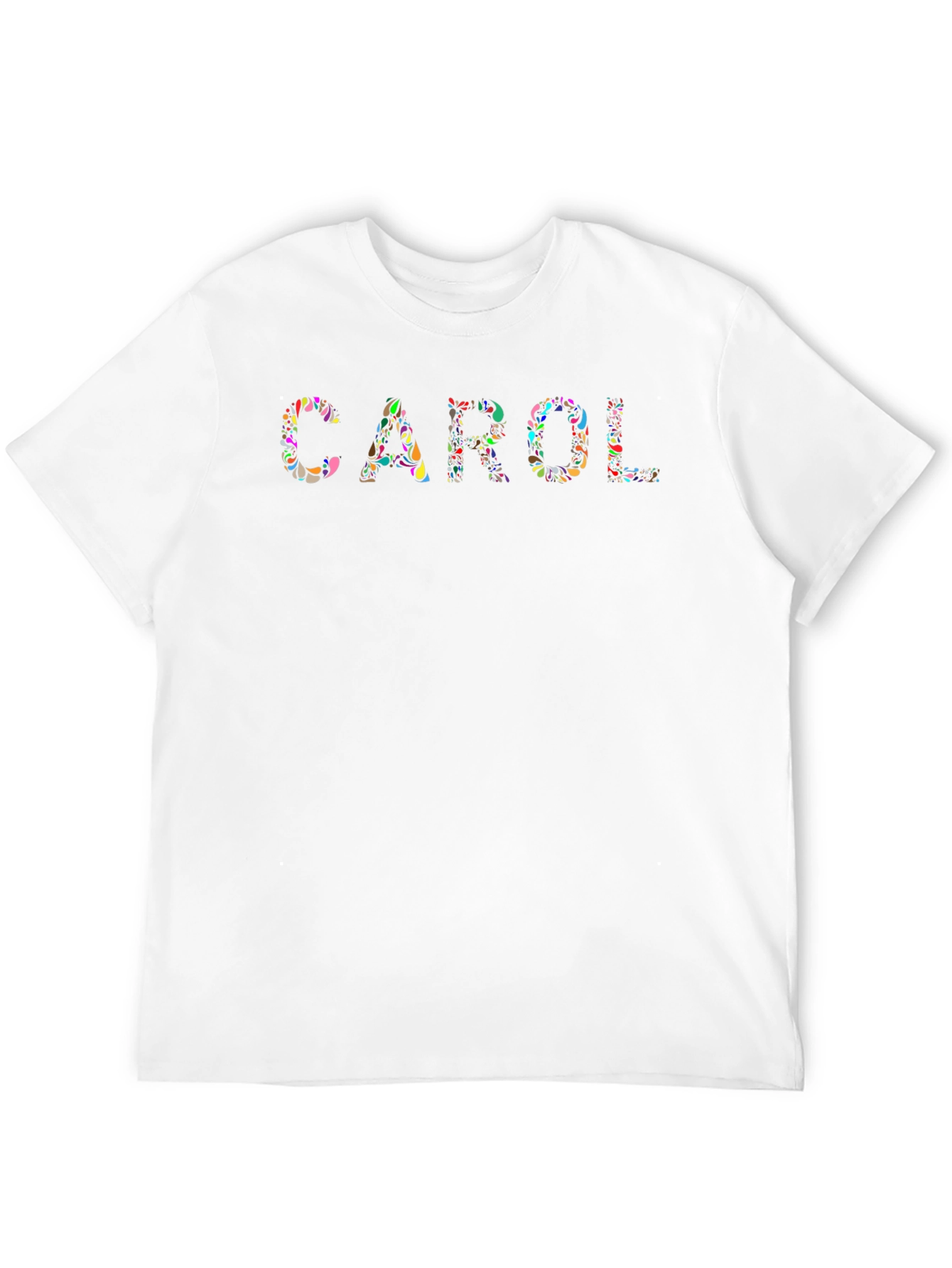 Black Carol Floral Print T-Shirt - Unisex view 12