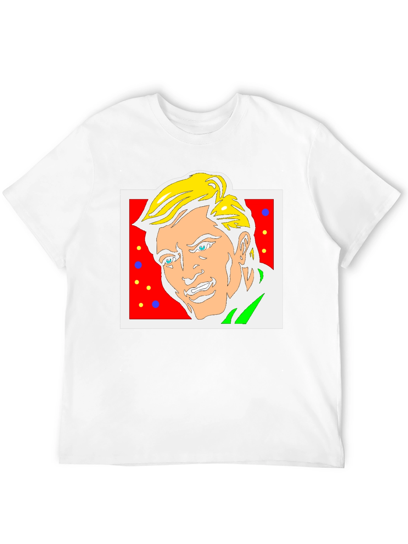 Black Funky Cartoon Portrait Graphic Tee view 12