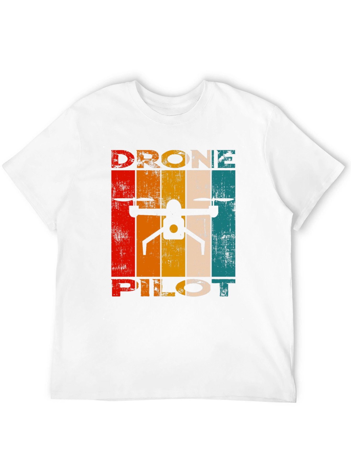 Black Drone Pilot Retro Graphic T-Shirt view 12
