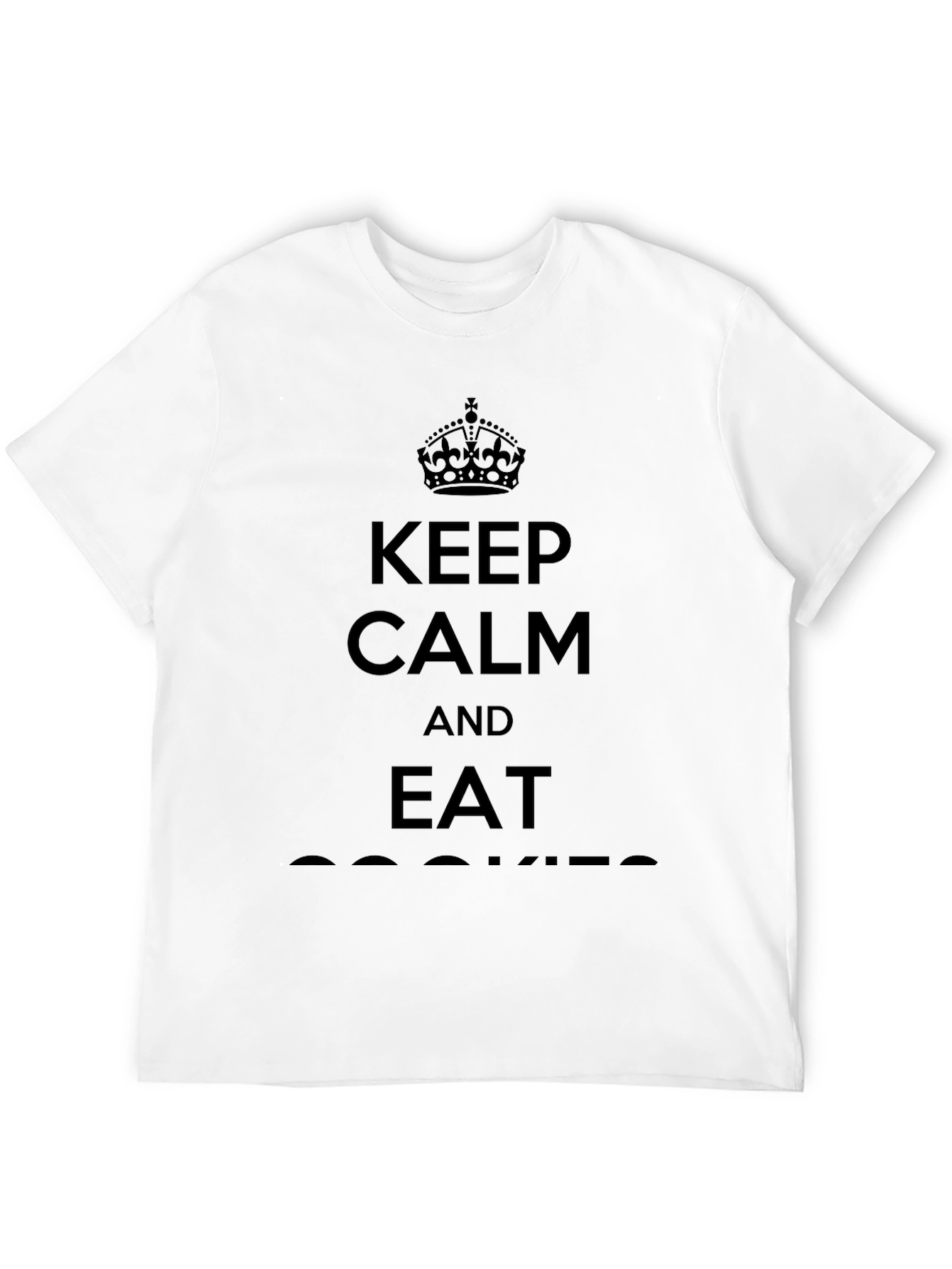 Black Keep Calm & Eat Cookies Black T-Shirt view 12