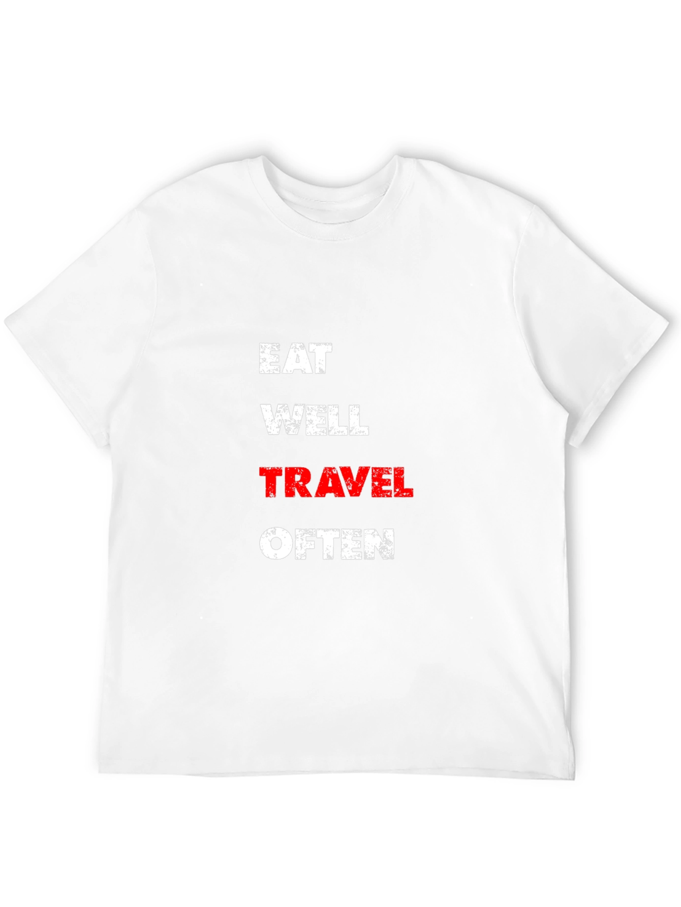 Black Eat Well Travel Often Black T-Shirt view 12