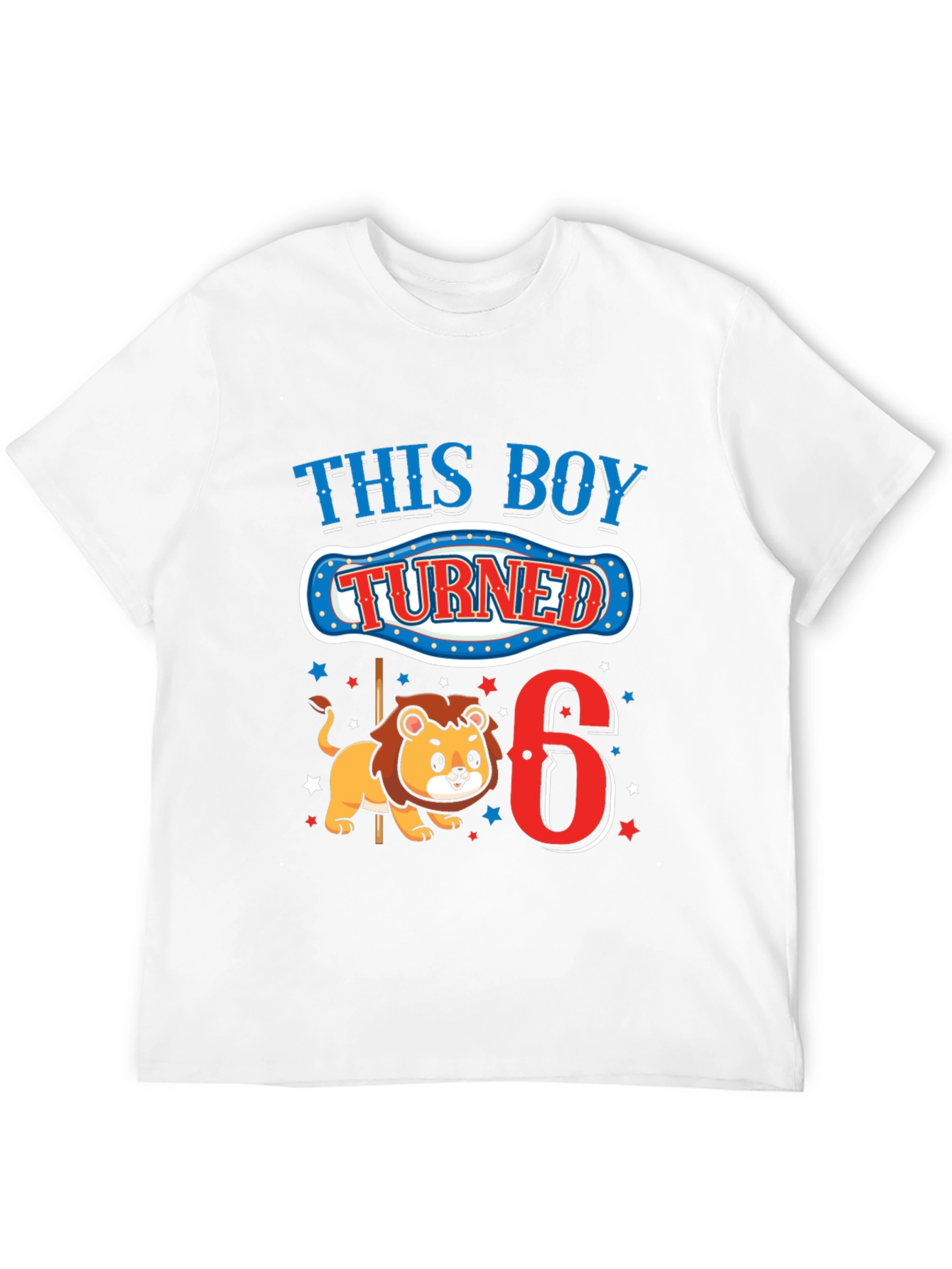 Black Boy's 6th Birthday Lion T-Shirt view 12