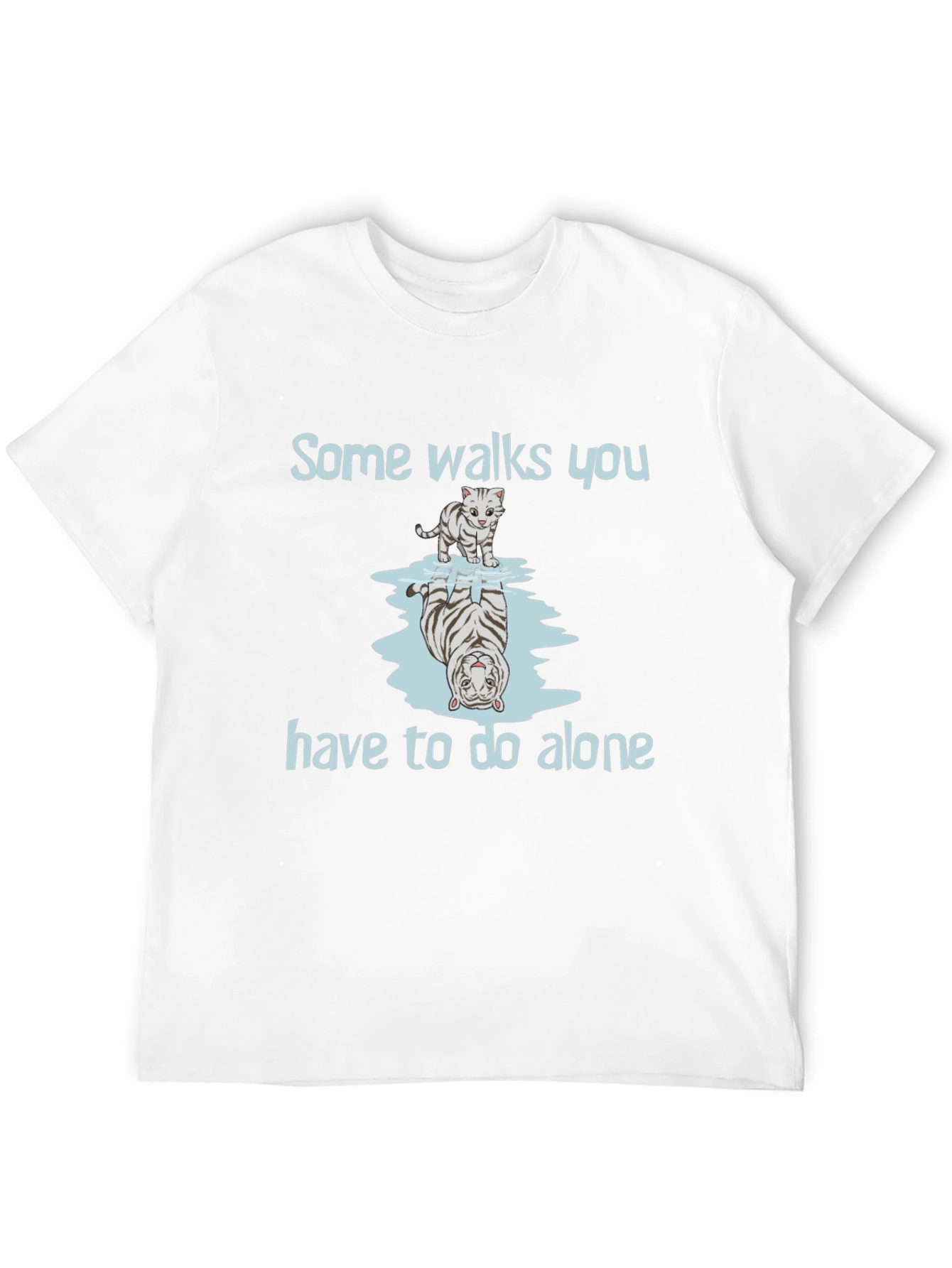 Black Tiger Reflection Graphic Tee - Some Walks You Have to Do Alone view 12