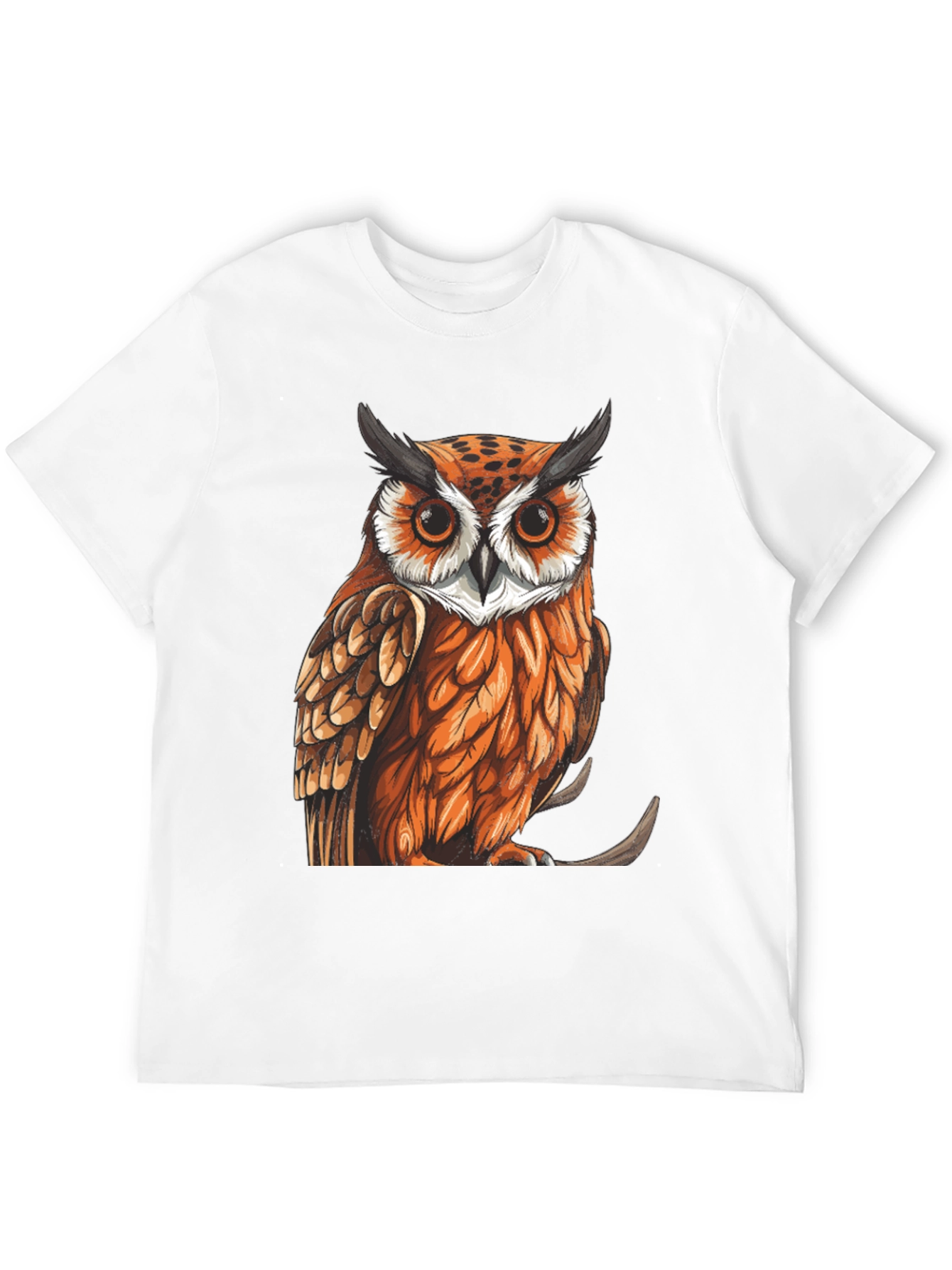 Black Owl Graphic Print T-Shirt view 12