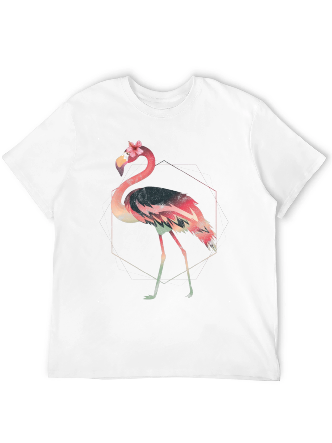 Black Floral Flamingo Graphic Tee - Modern Style view 12