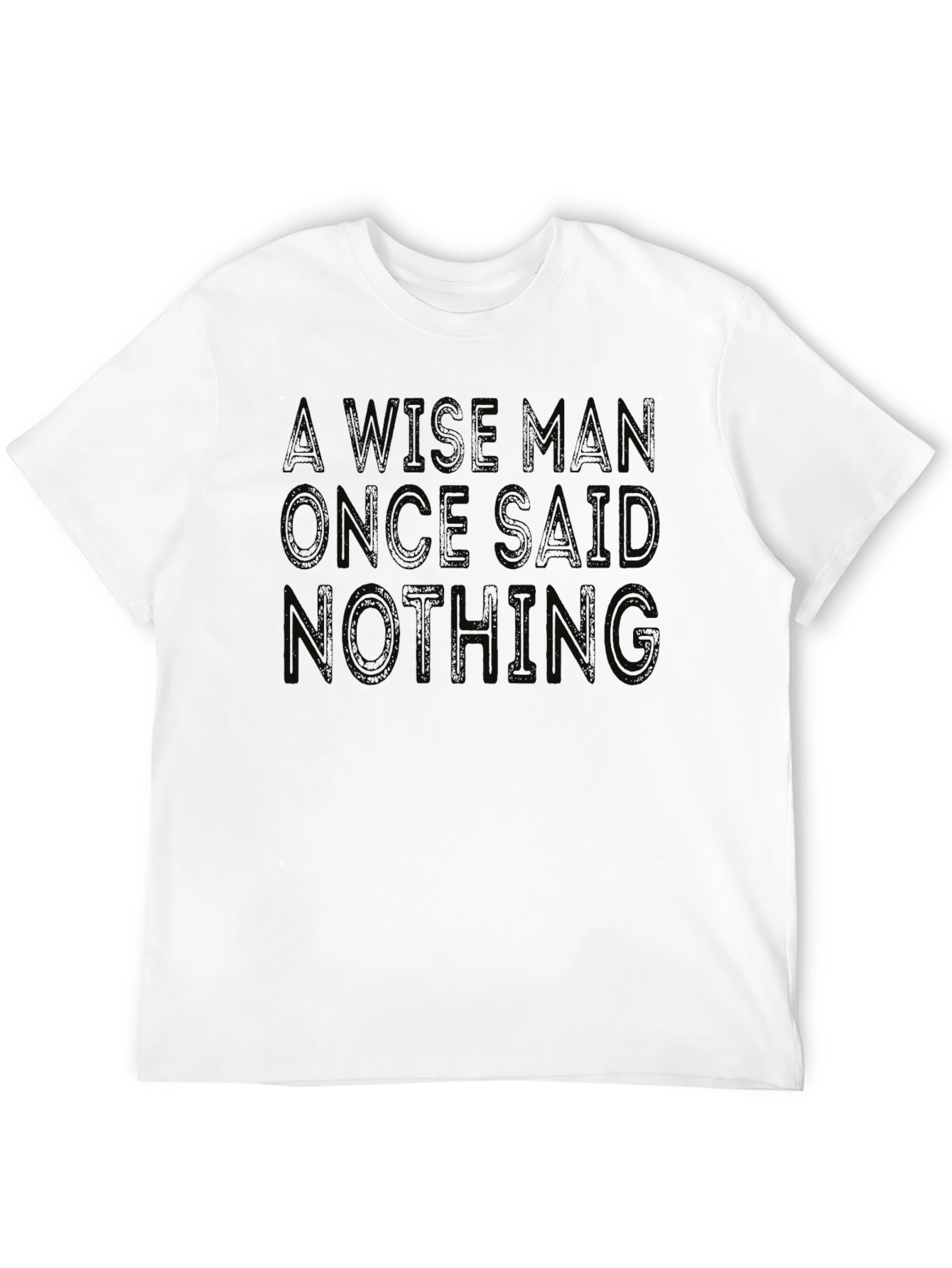 Black Wise Man Said Nothing Graphic Tee - Black view 12